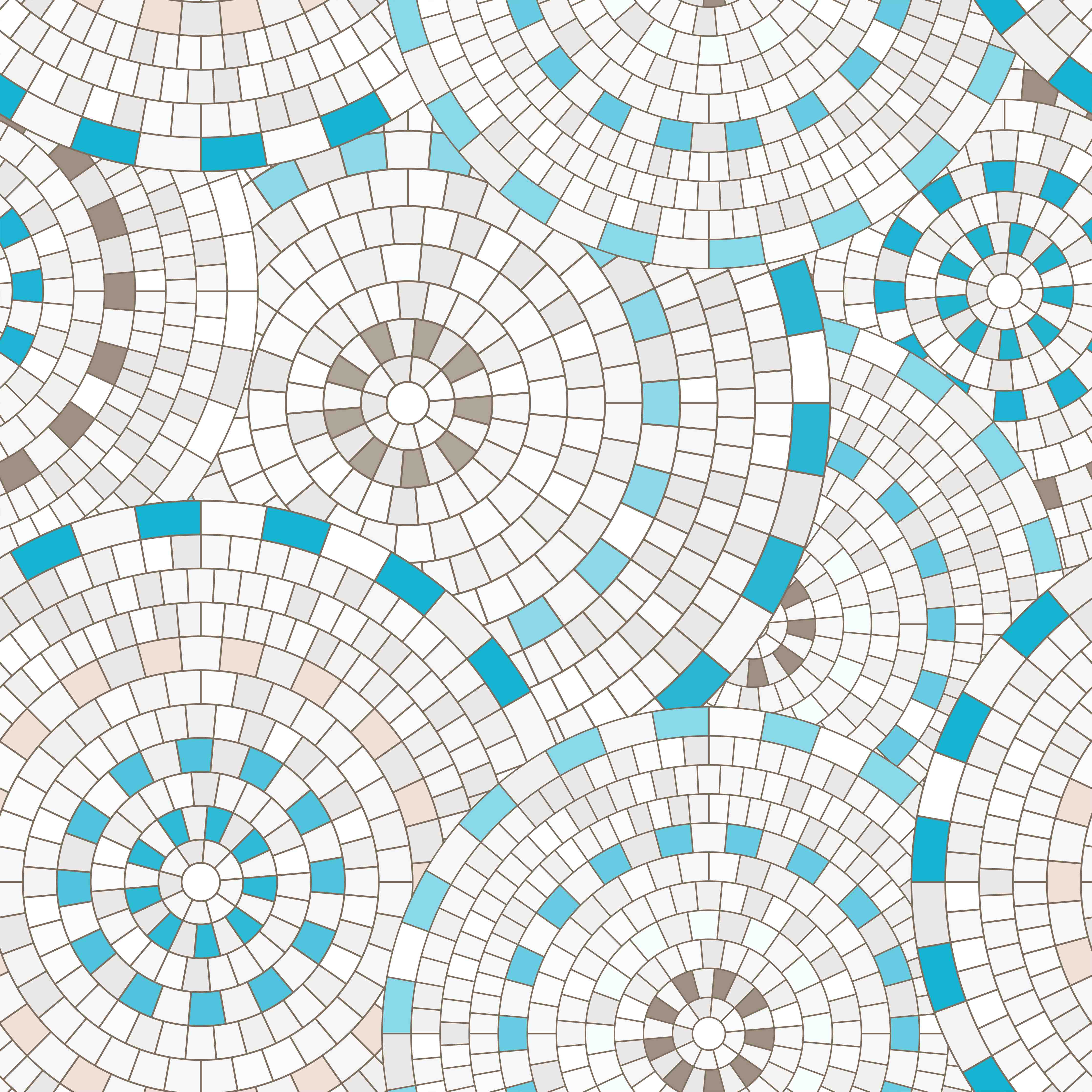 Büro Wandgestaltung-Modernes Weiß-Blau Mosaik-Design