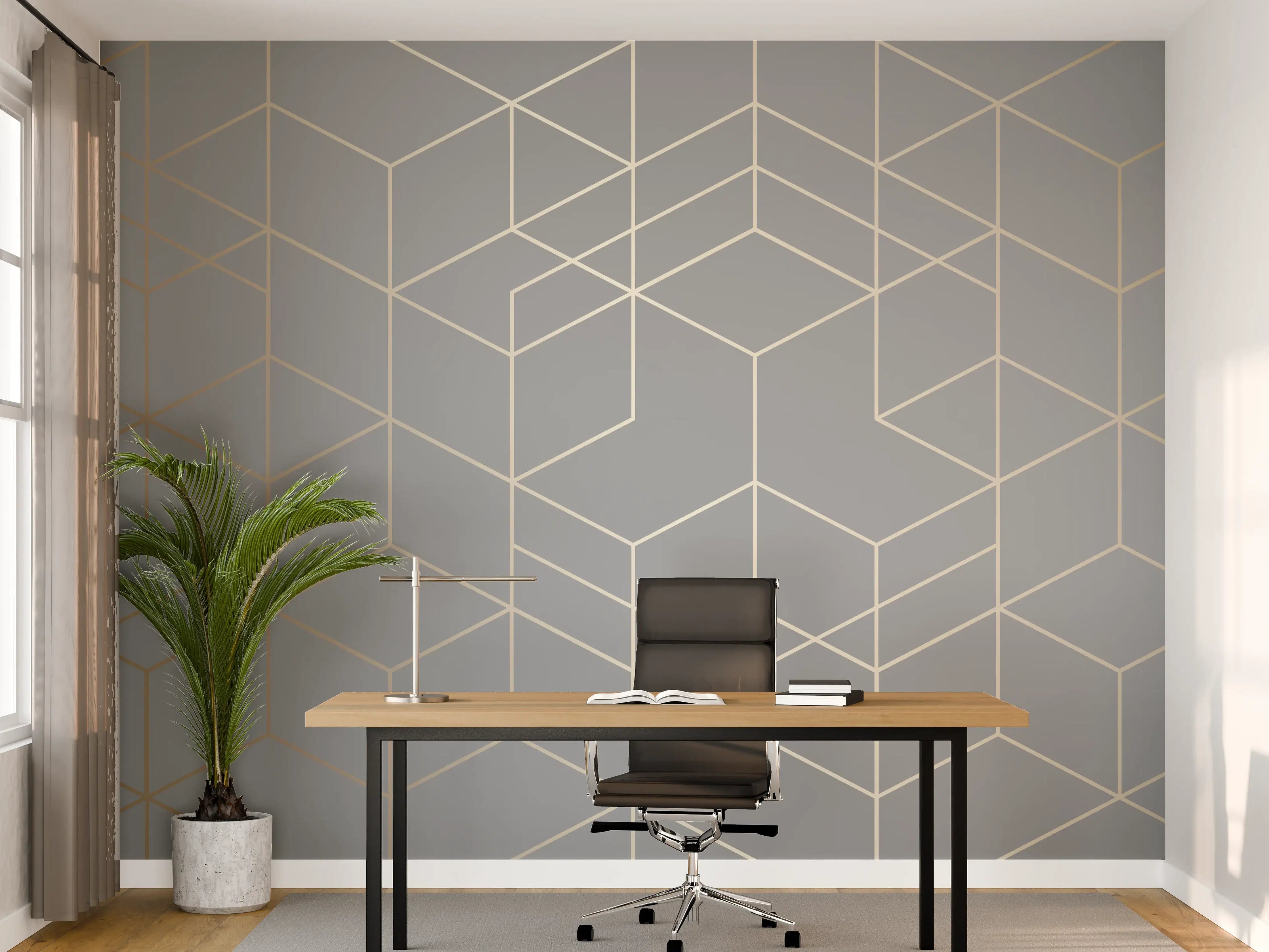 Büro Wandgestaltung - Modernes Weiß-Grau-Design