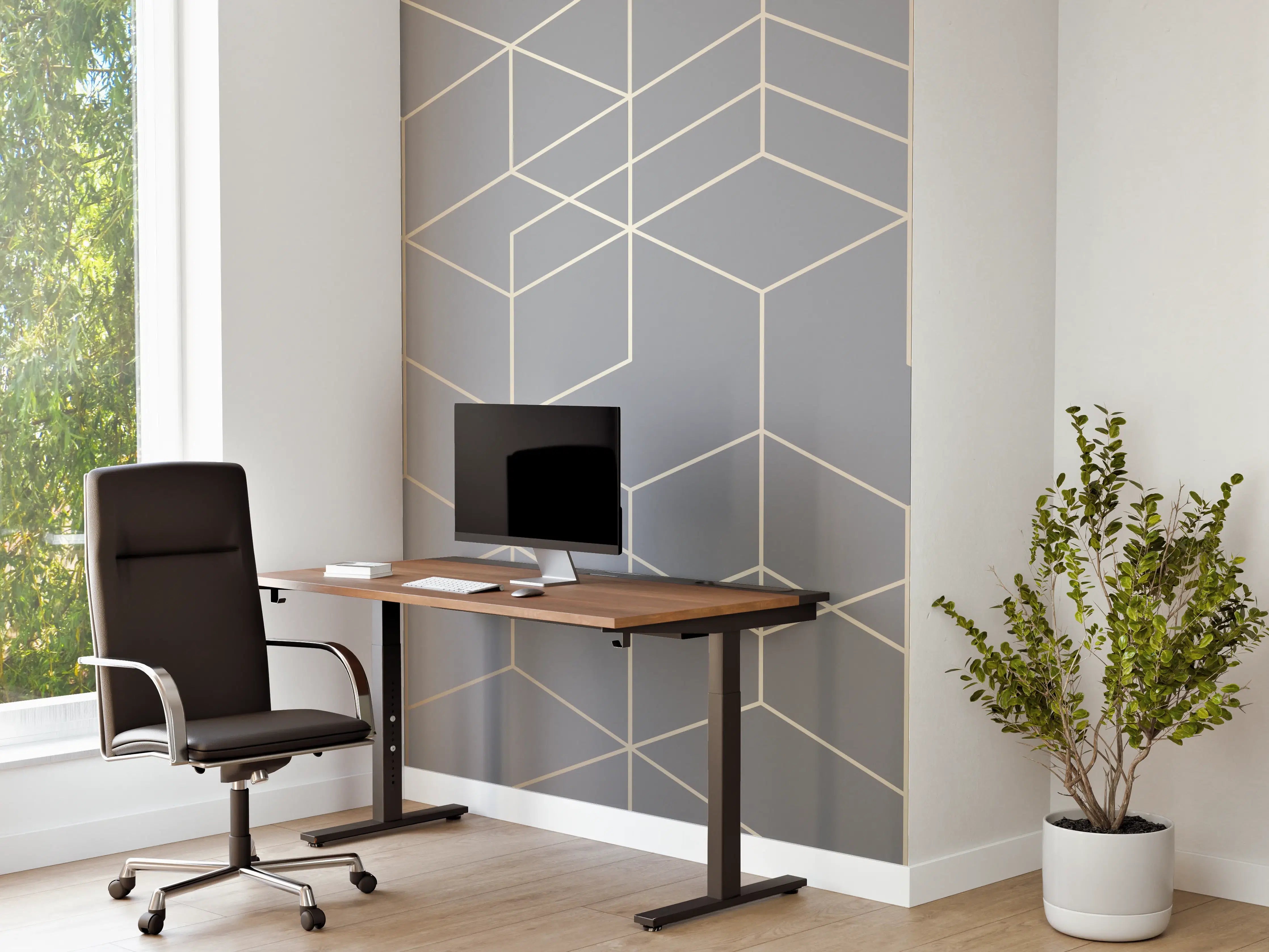 Büro Wandgestaltung - Modernes Weiß-Grau-Design