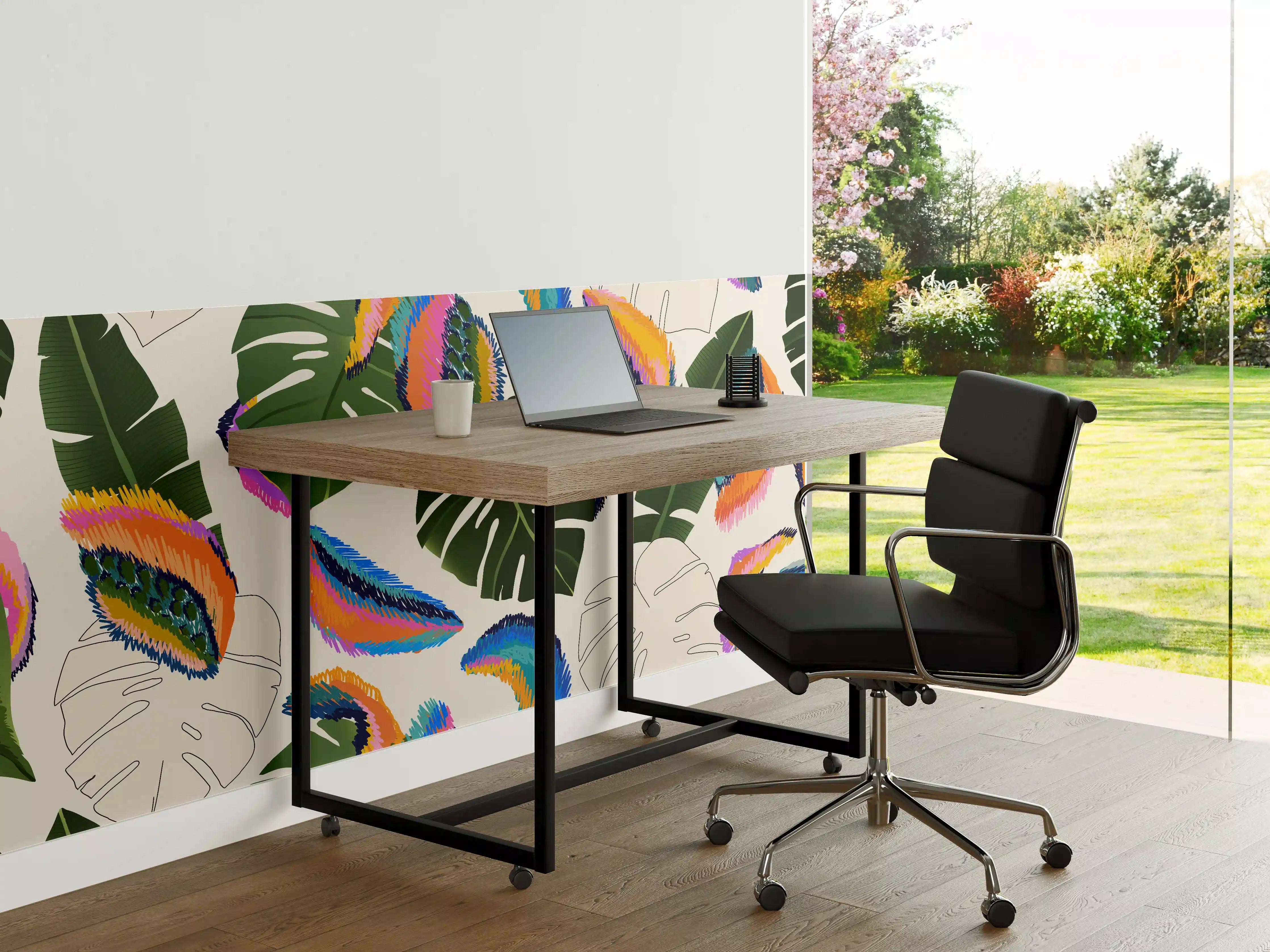 Büro Wandgestaltung - Monstera Tropic Bunte Blätter