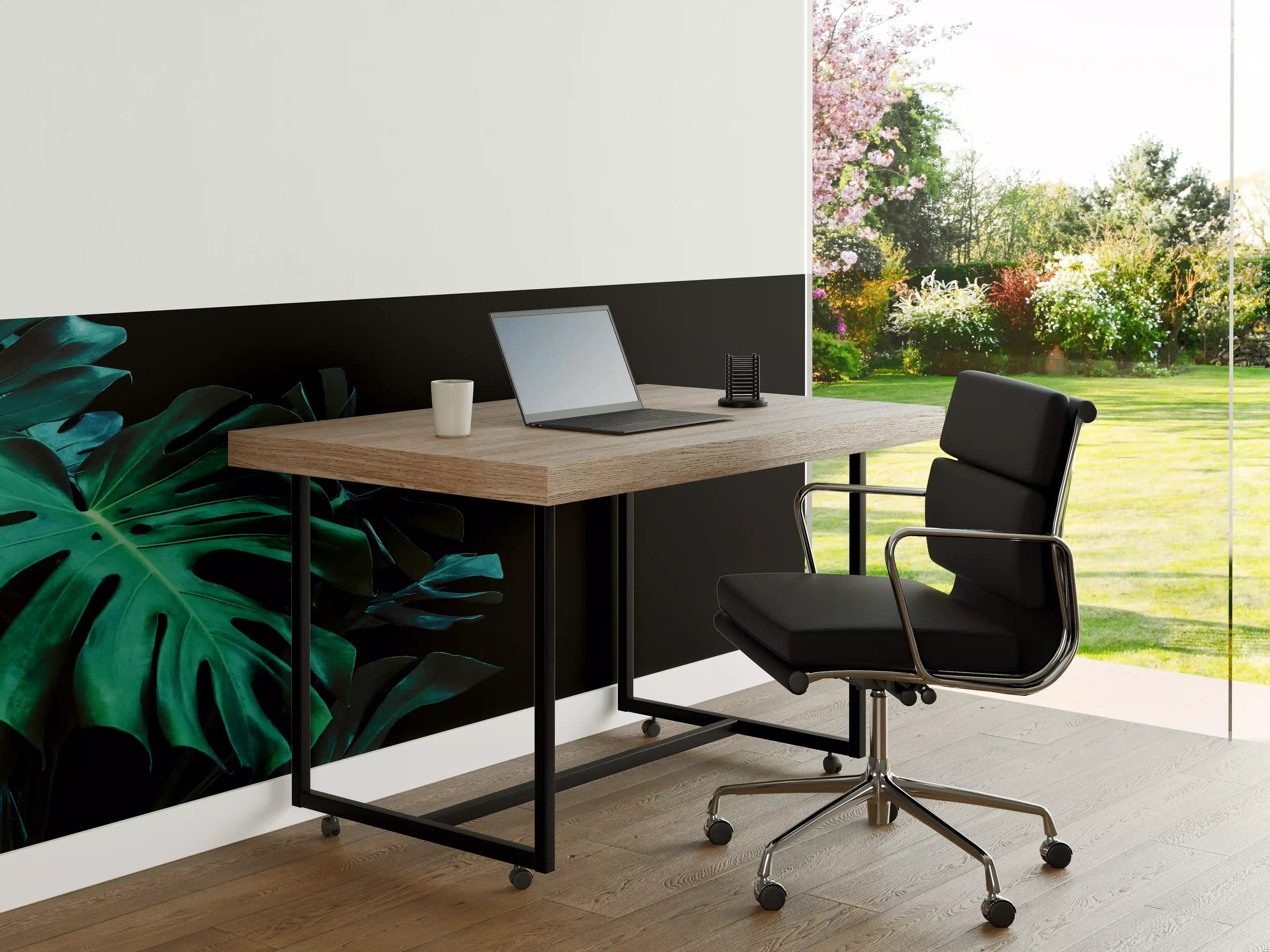 Büro Wandgestaltung - Monstera deliciosa - tropische Blätter