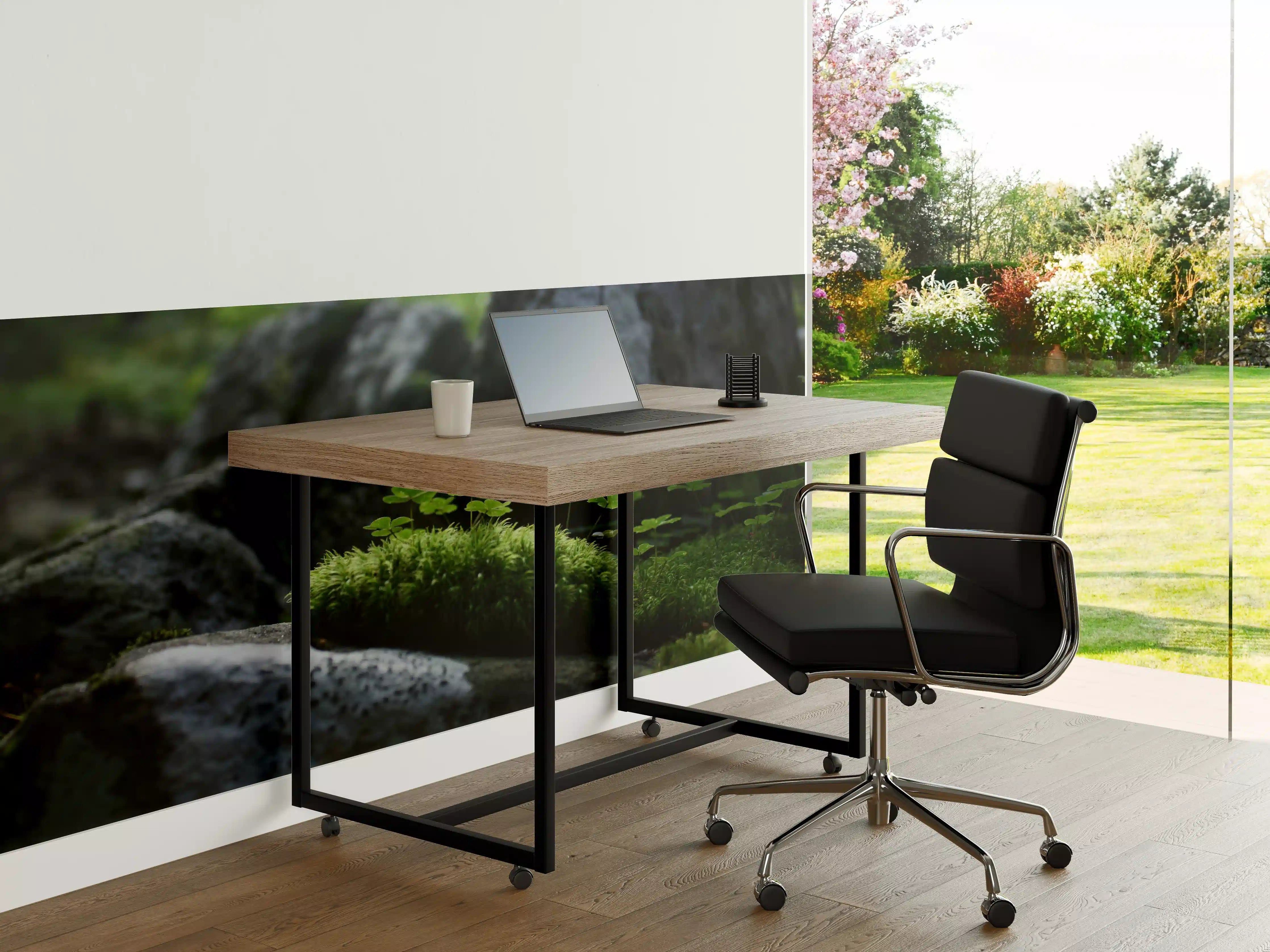 Büro Wandgestaltung - Moosbedeckte Steine im Sonnenlicht