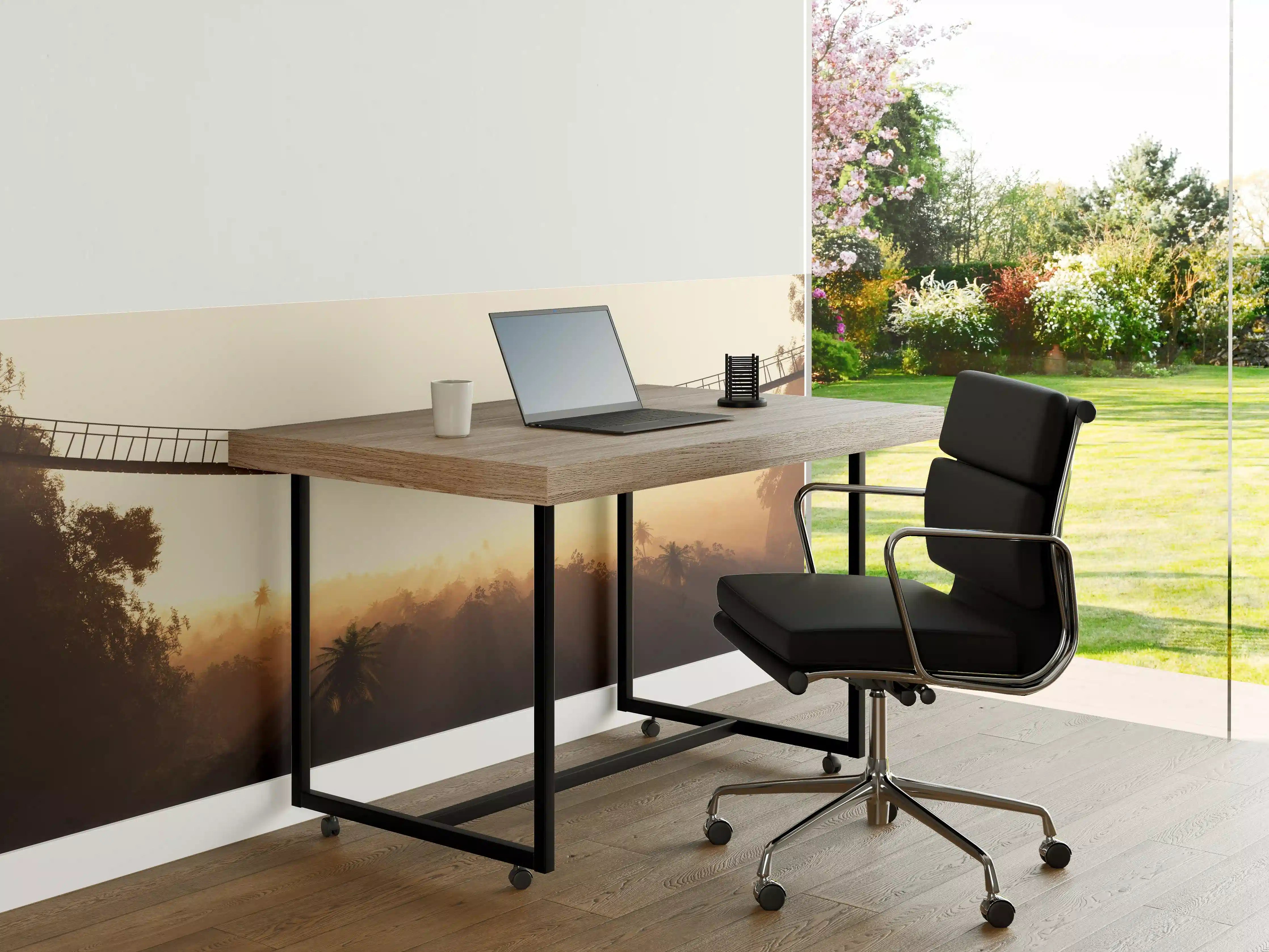 Büro Wandgestaltung - Morgendämmerung über Grau-Brücke