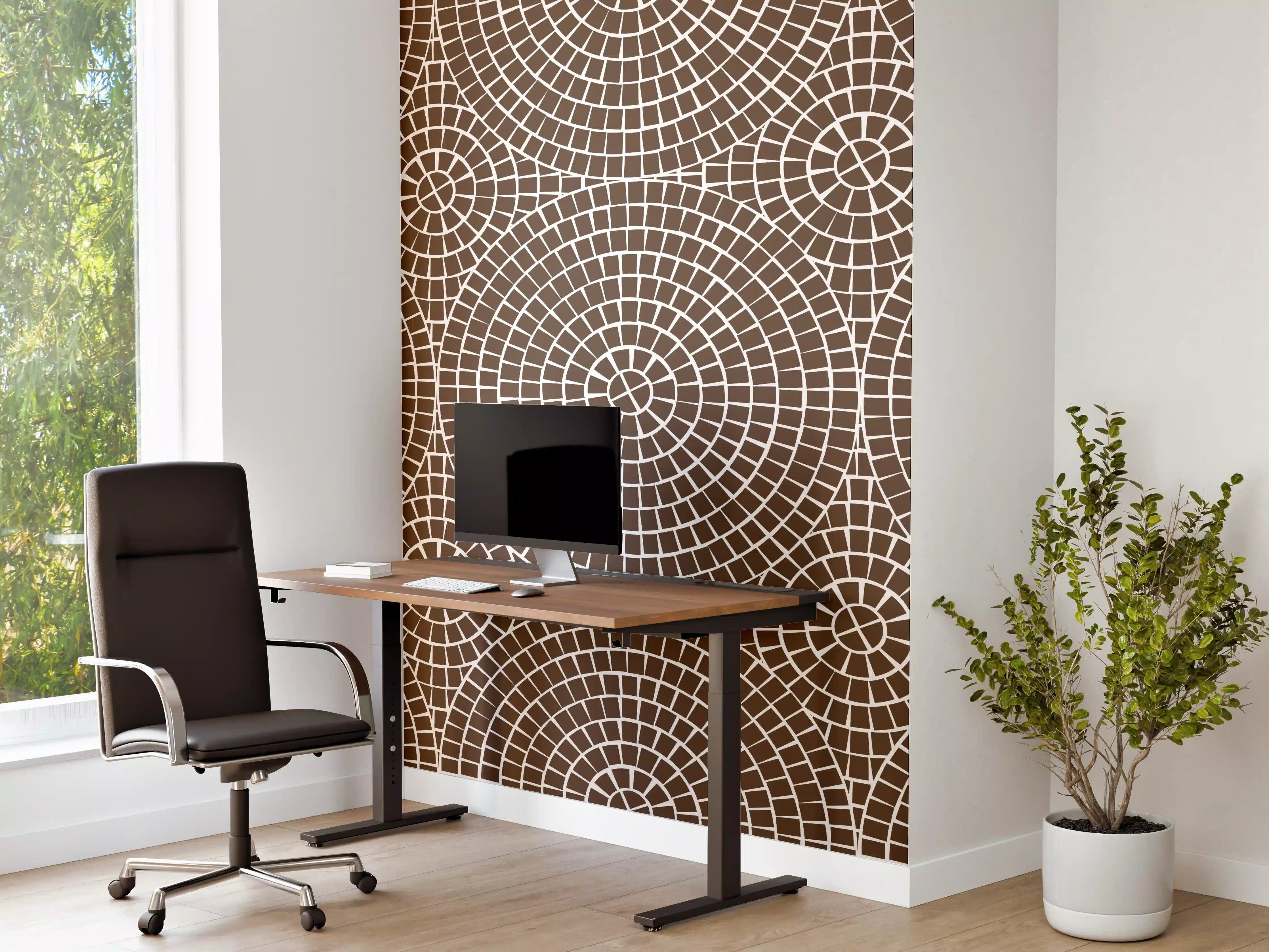 Büro Wandgestaltung - Mosaik-Caffe Grau