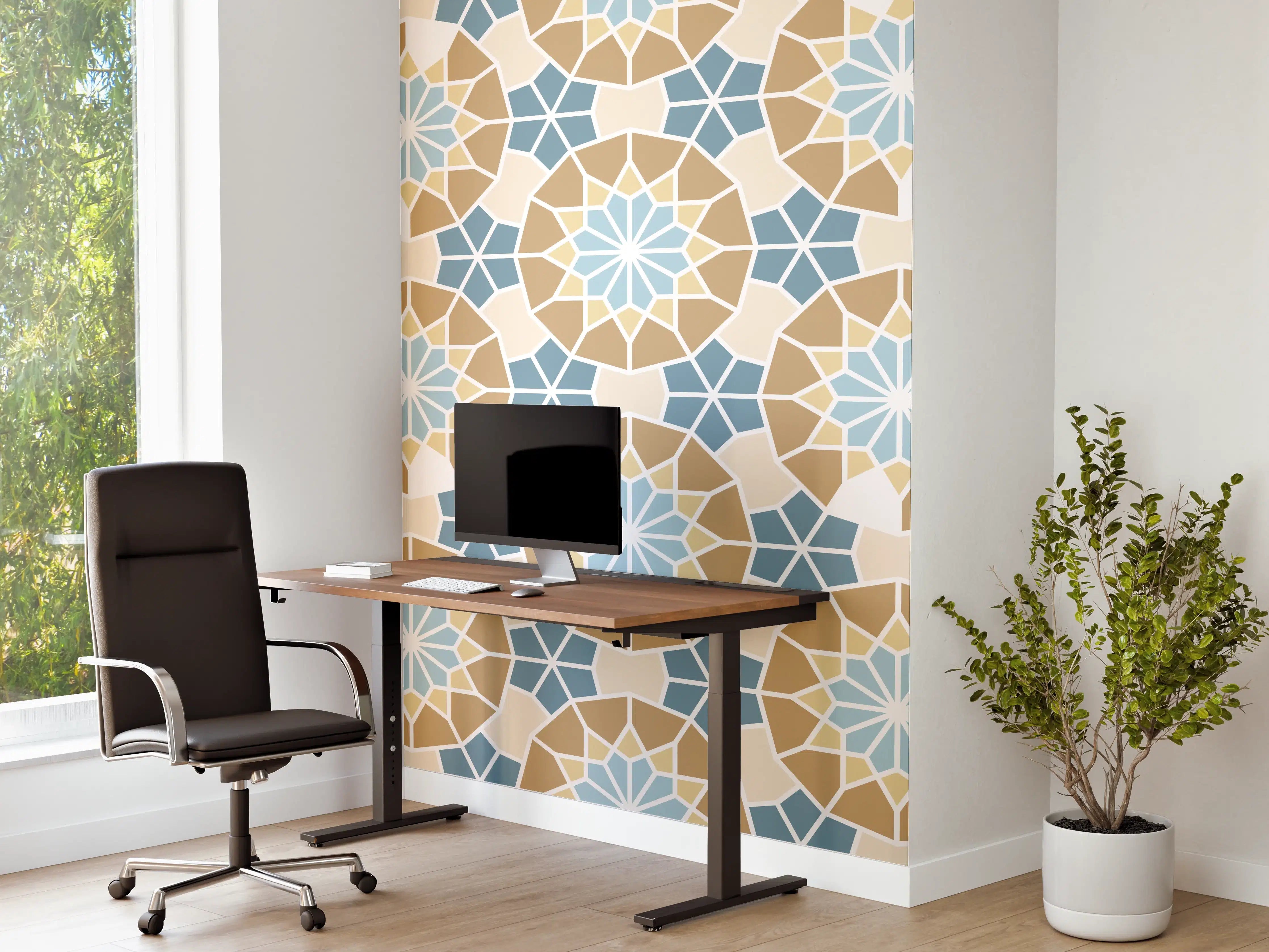Büro Wandgestaltung - Mosaik-Fliesen-Muster in Pastell