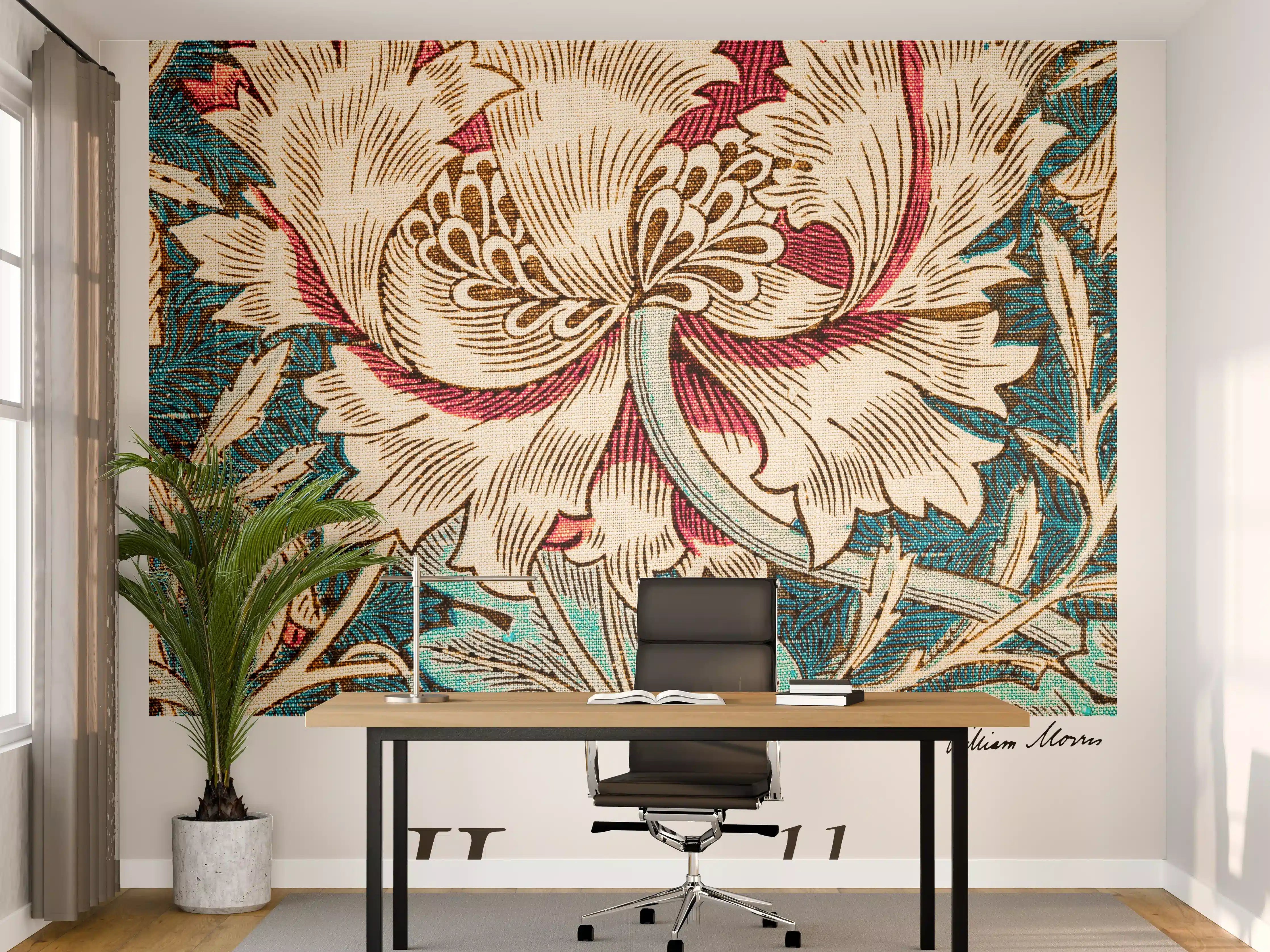 Büro Wandgestaltung - Mosaik Gemälde "Honeysuckle"