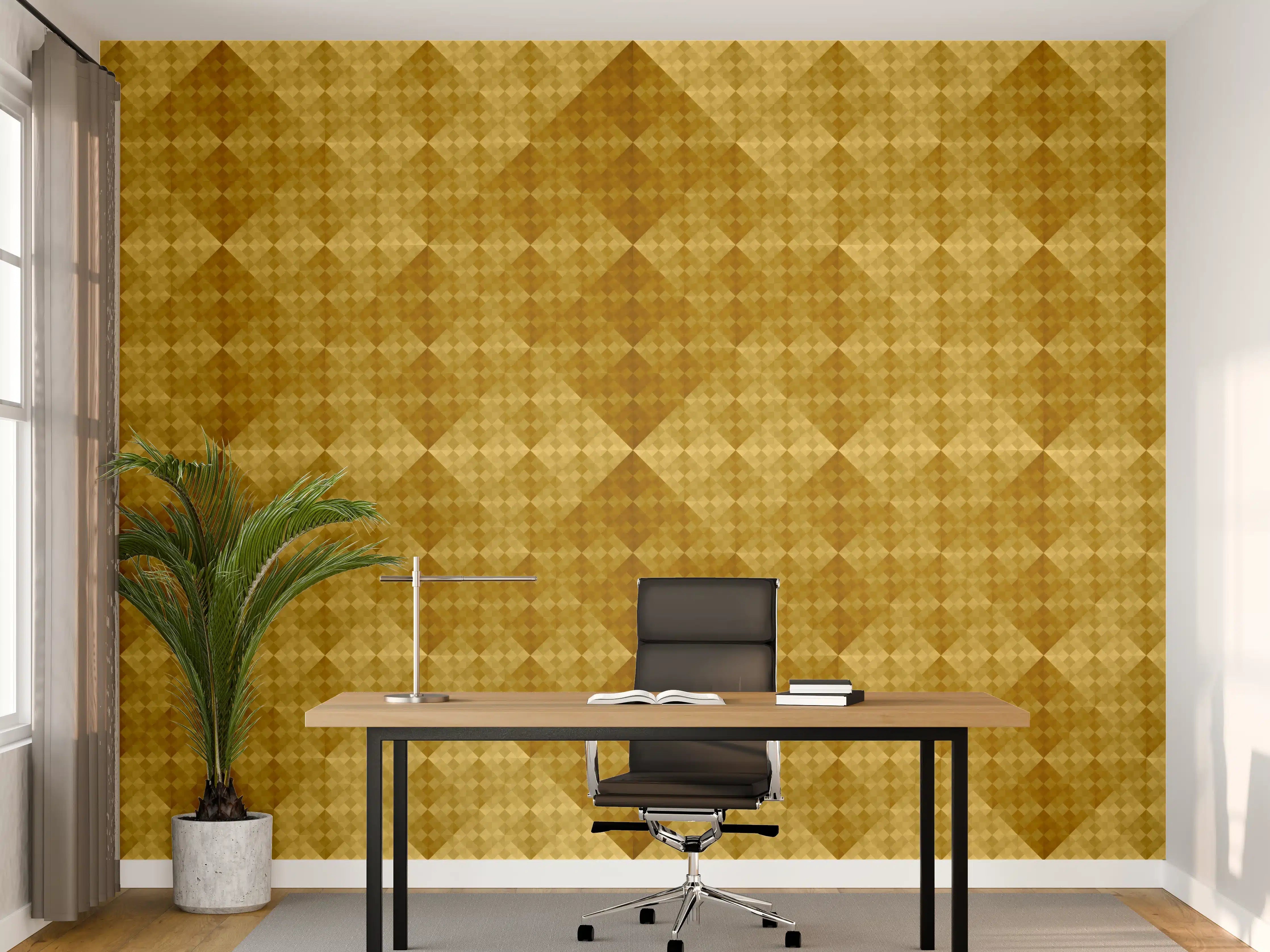 Büro Wandgestaltung - Mosaik Motiv - Goldfolie