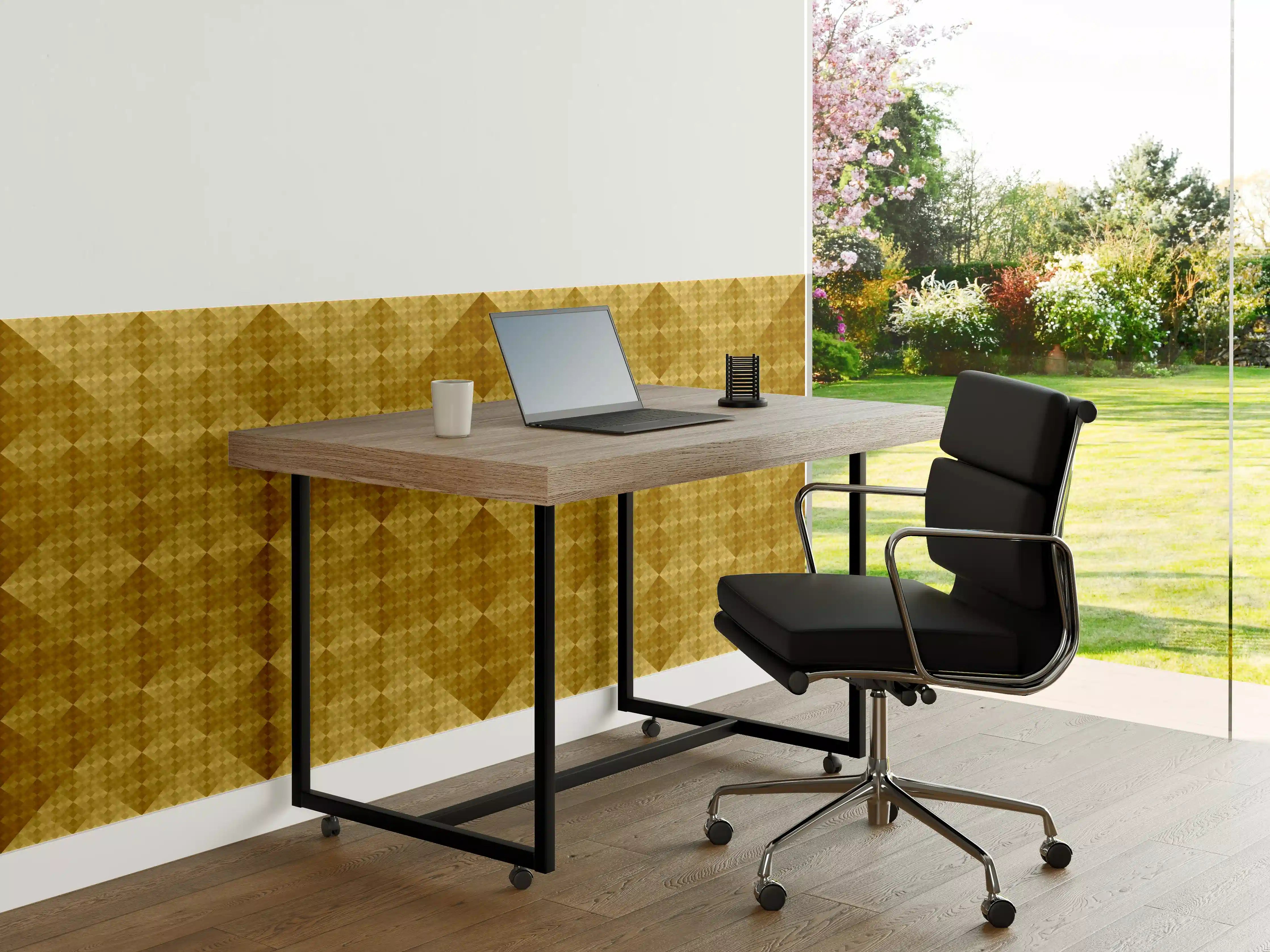 Büro Wandgestaltung - Mosaik Motiv - Goldfolie