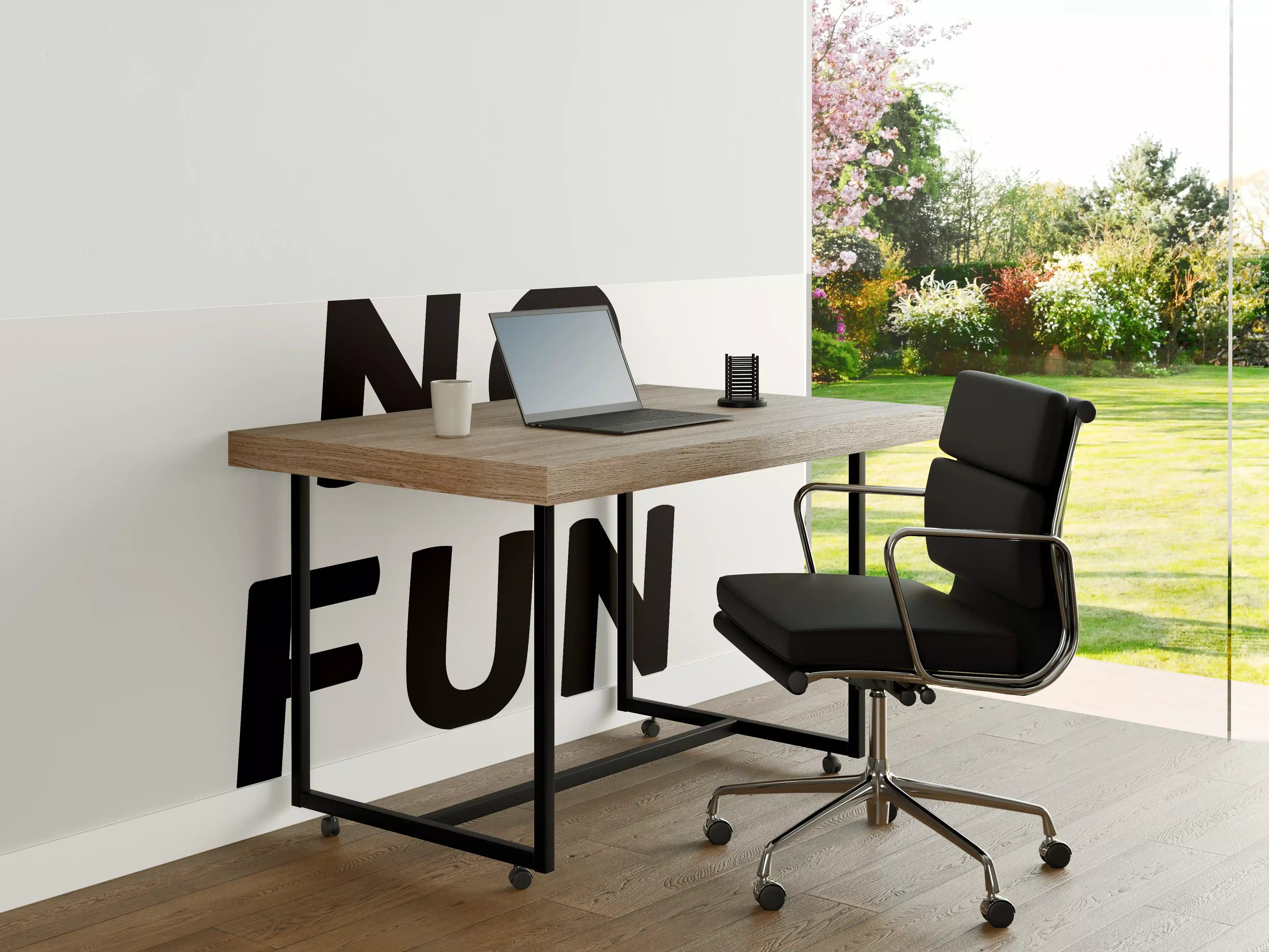 Büro Wandgestaltung - Motivationaler 'No Fun' Schriftzug