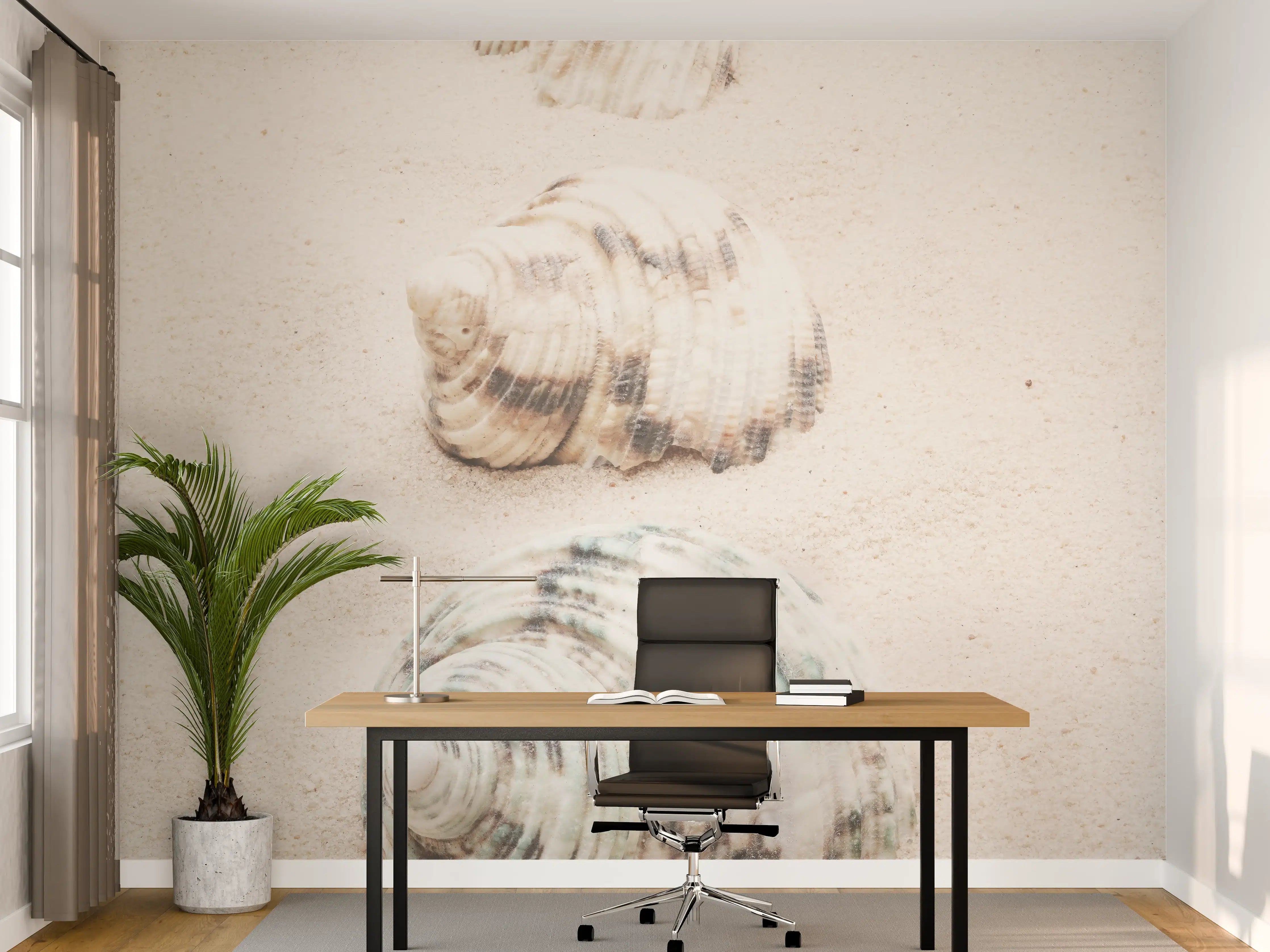 Büro Wandgestaltung - Muscheln am Strand