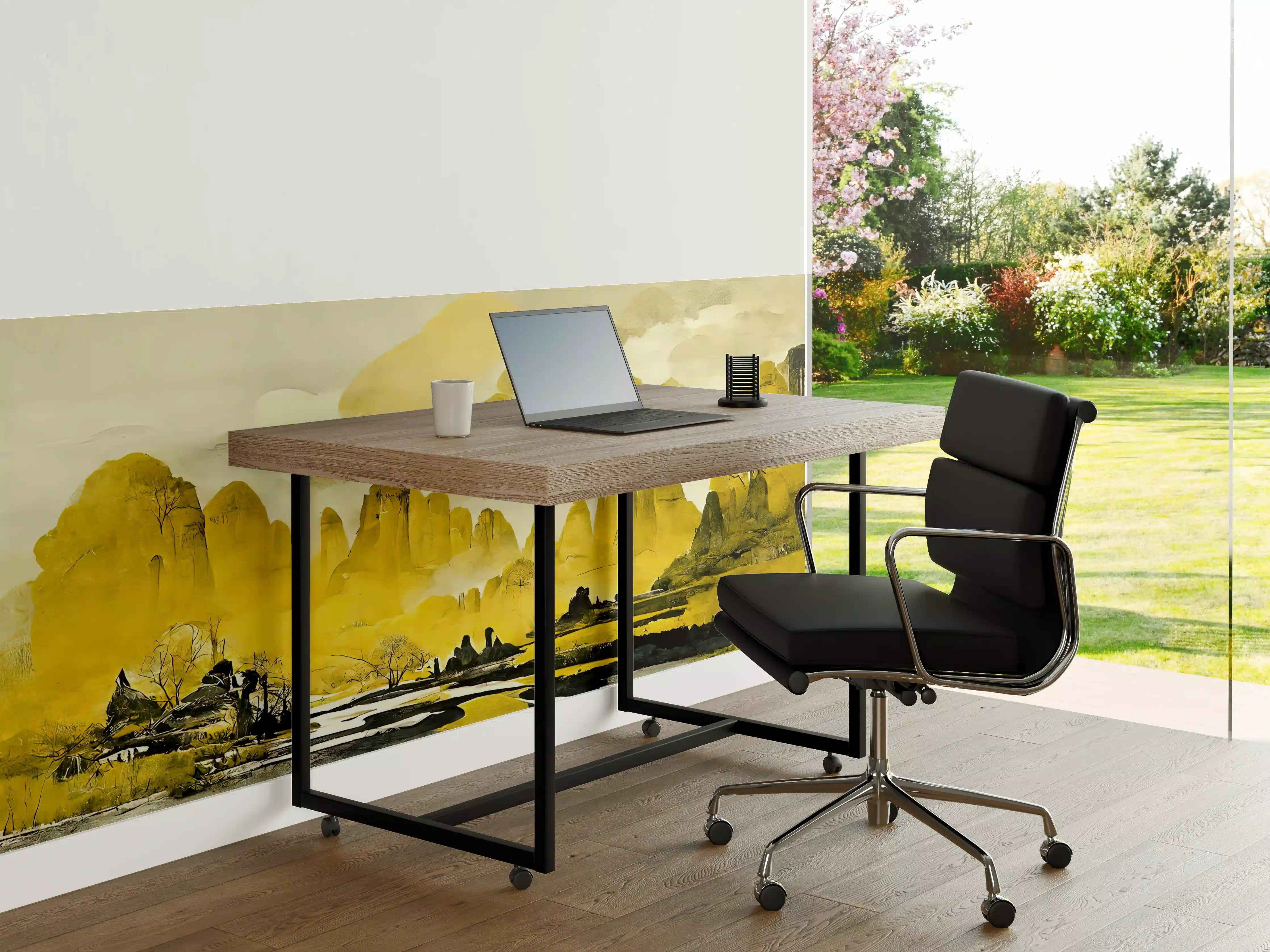 Büro Wandgestaltung - Mystische Berglandschaft mit Nebel