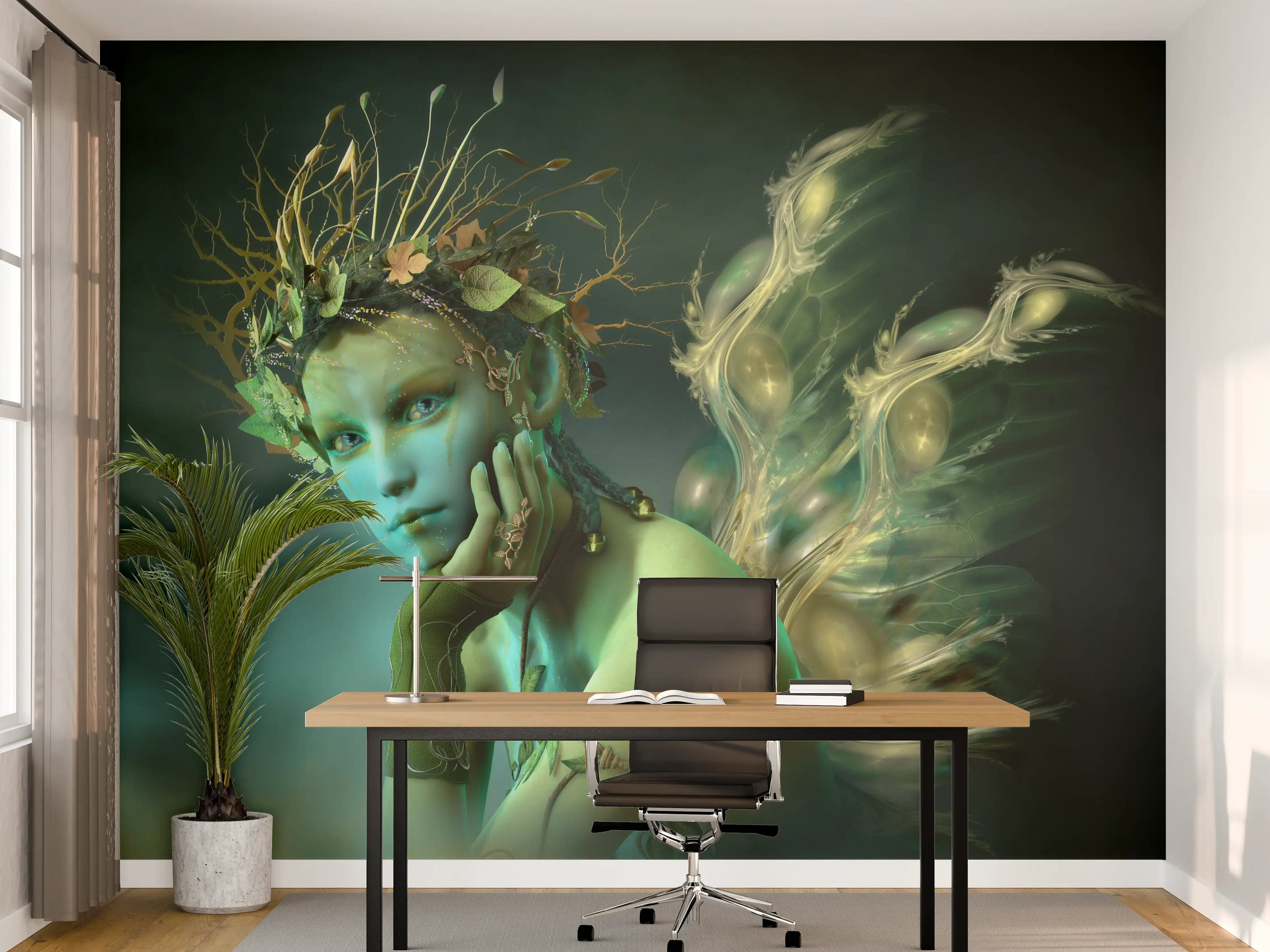 Büro Wandgestaltung - Mystischer Waldsylphen-Zauber