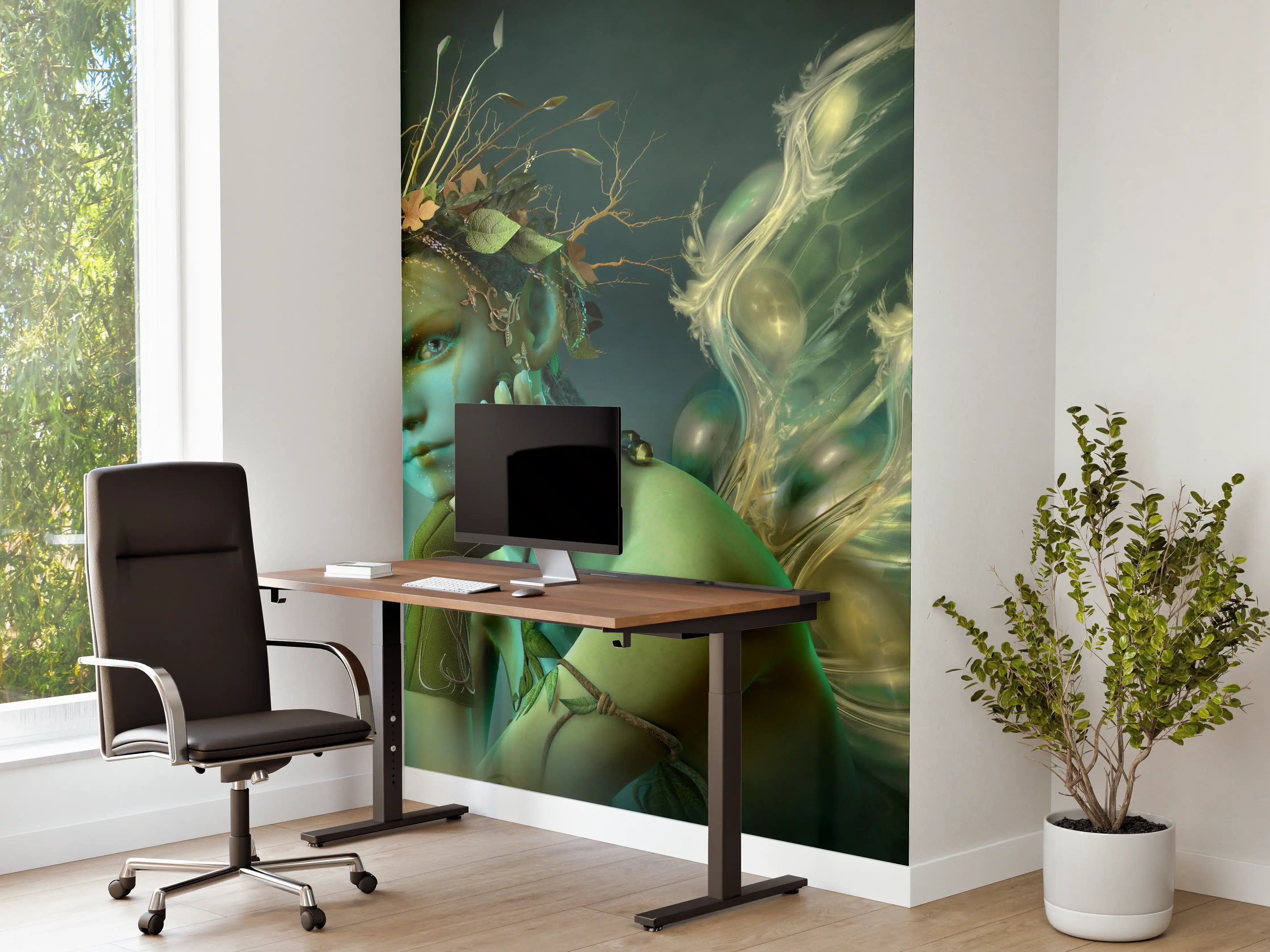 Büro Wandgestaltung - Mystischer Waldsylphen-Zauber