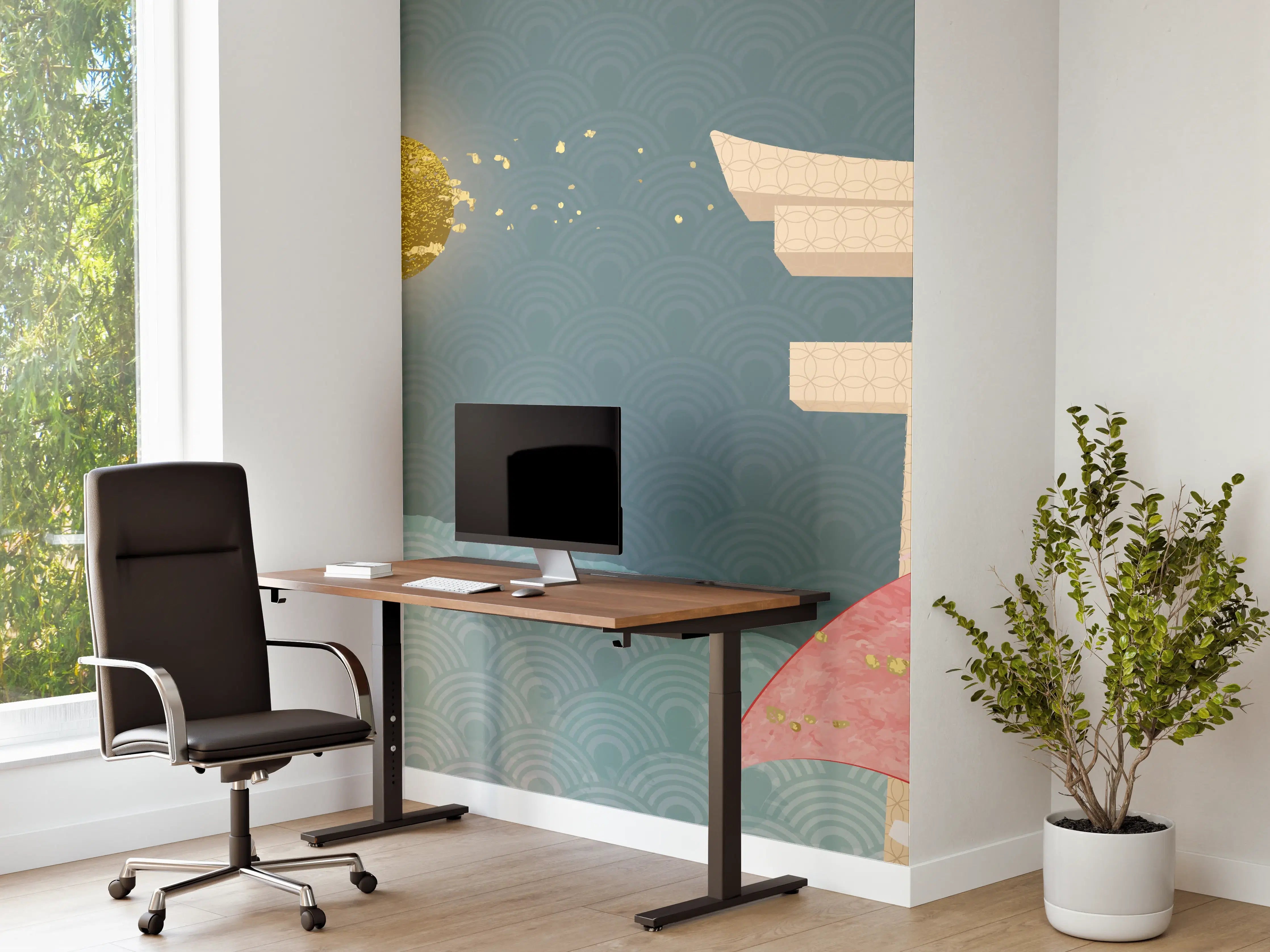 Büro Wandgestaltung - Mystischer roter Drache Illustration