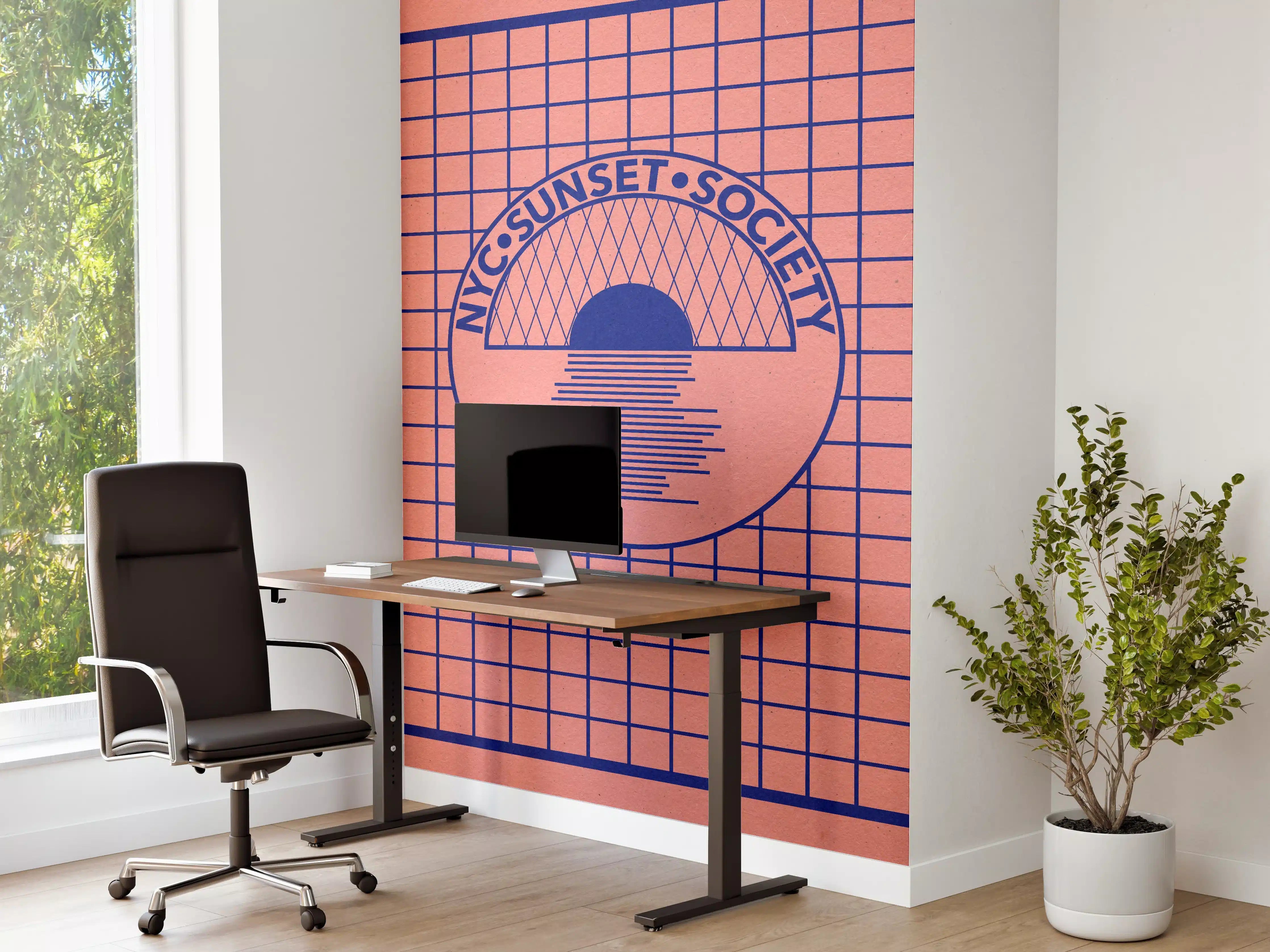 Büro Wandgestaltung - NYC Sunset Society Abstrakt
