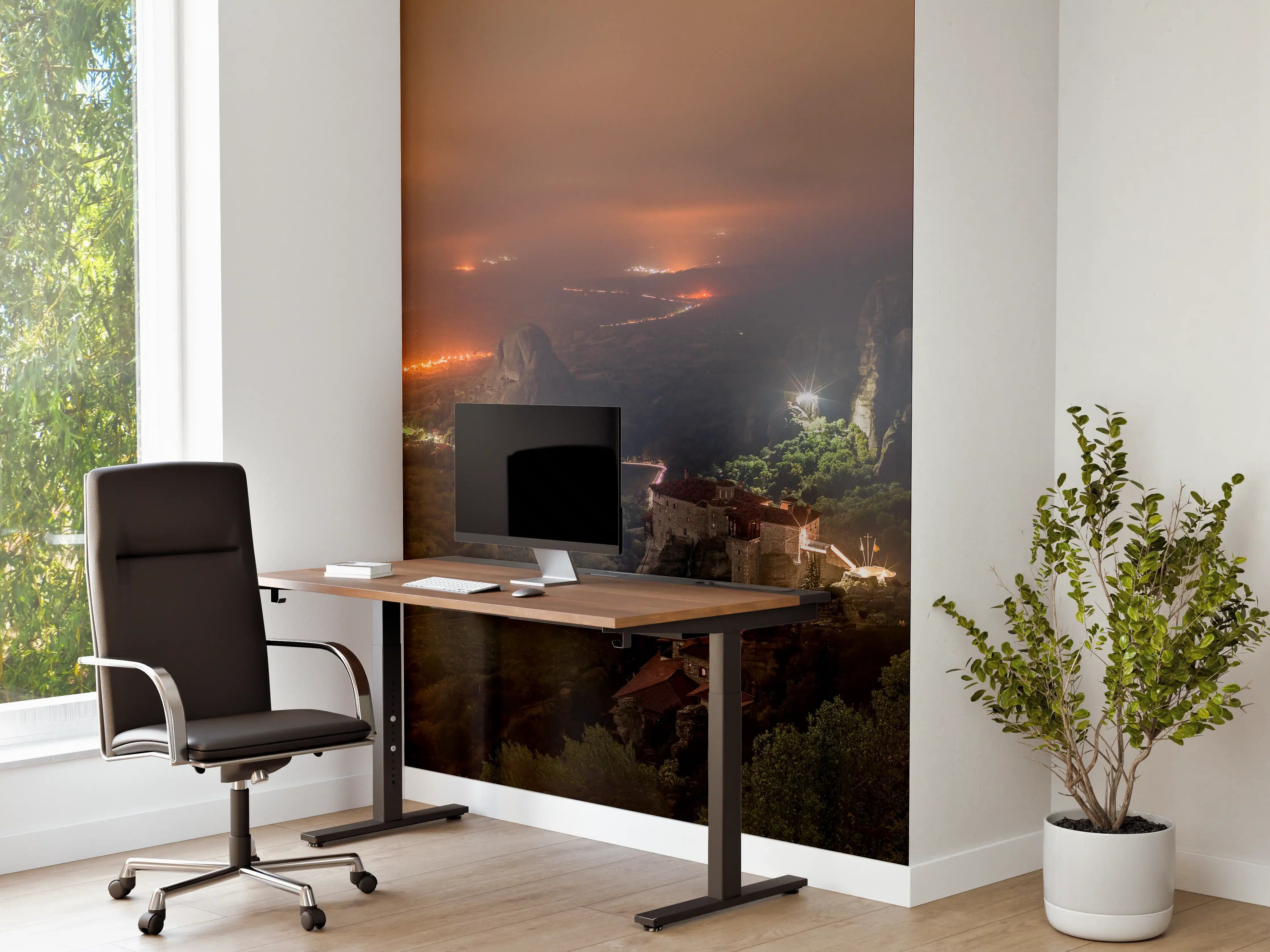 Büro Wandgestaltung - Nächtlicher Blick auf Meteora Berge