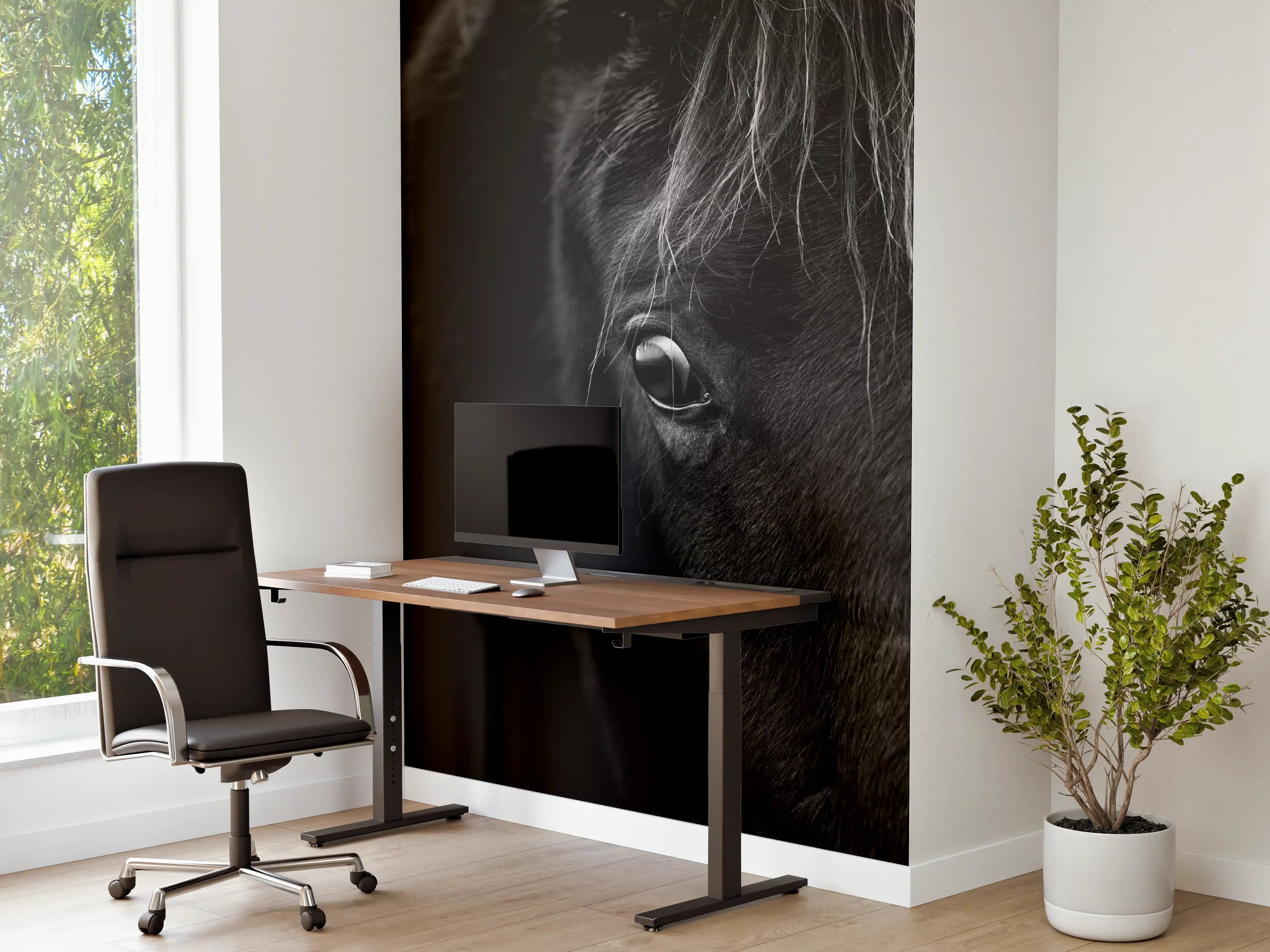 Büro Wandgestaltung - Nahaufnahme - Pferdekopf