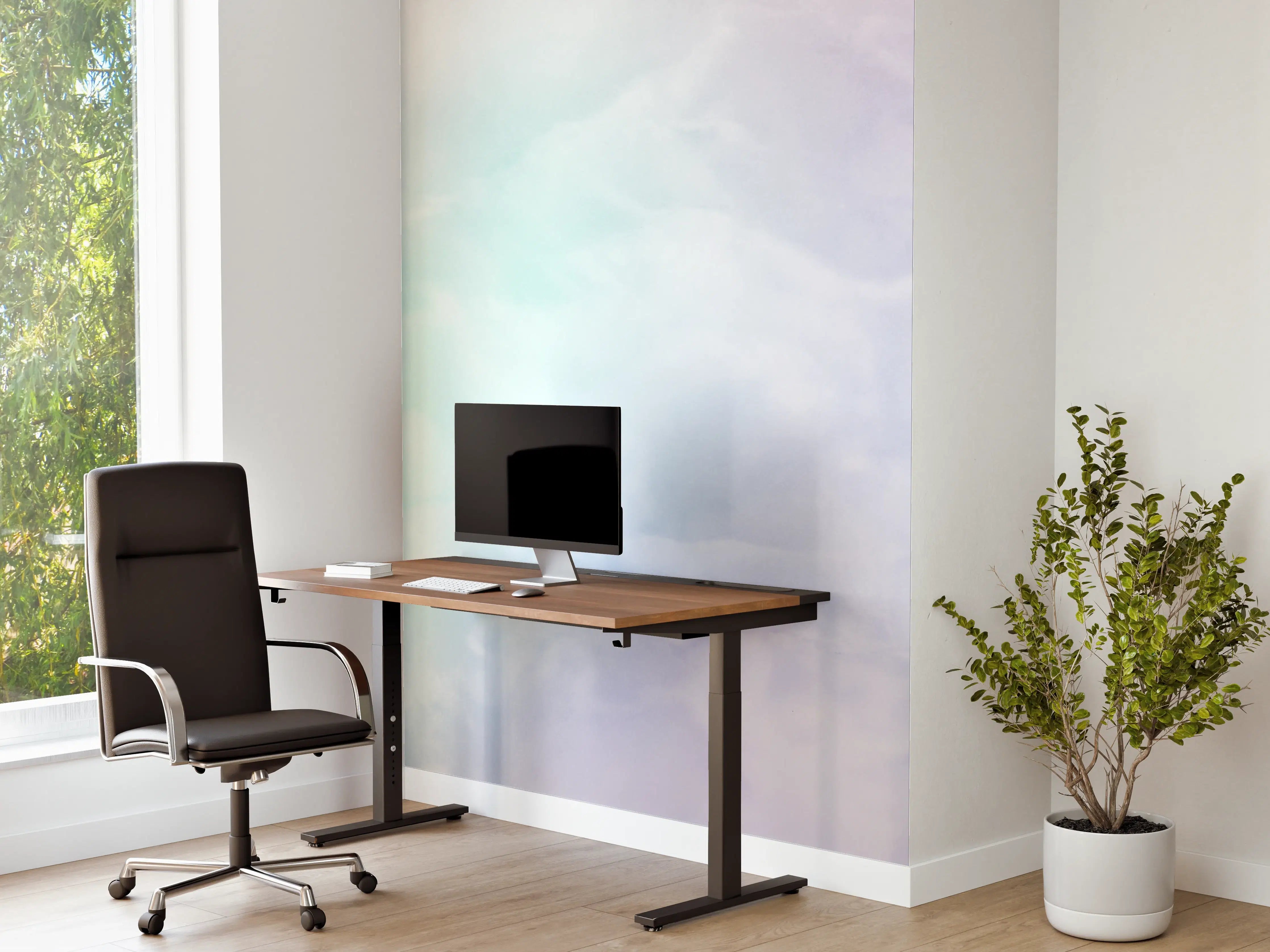 Büro Wandgestaltung - Nahaufnahme von Pastellfarbigem Marmor