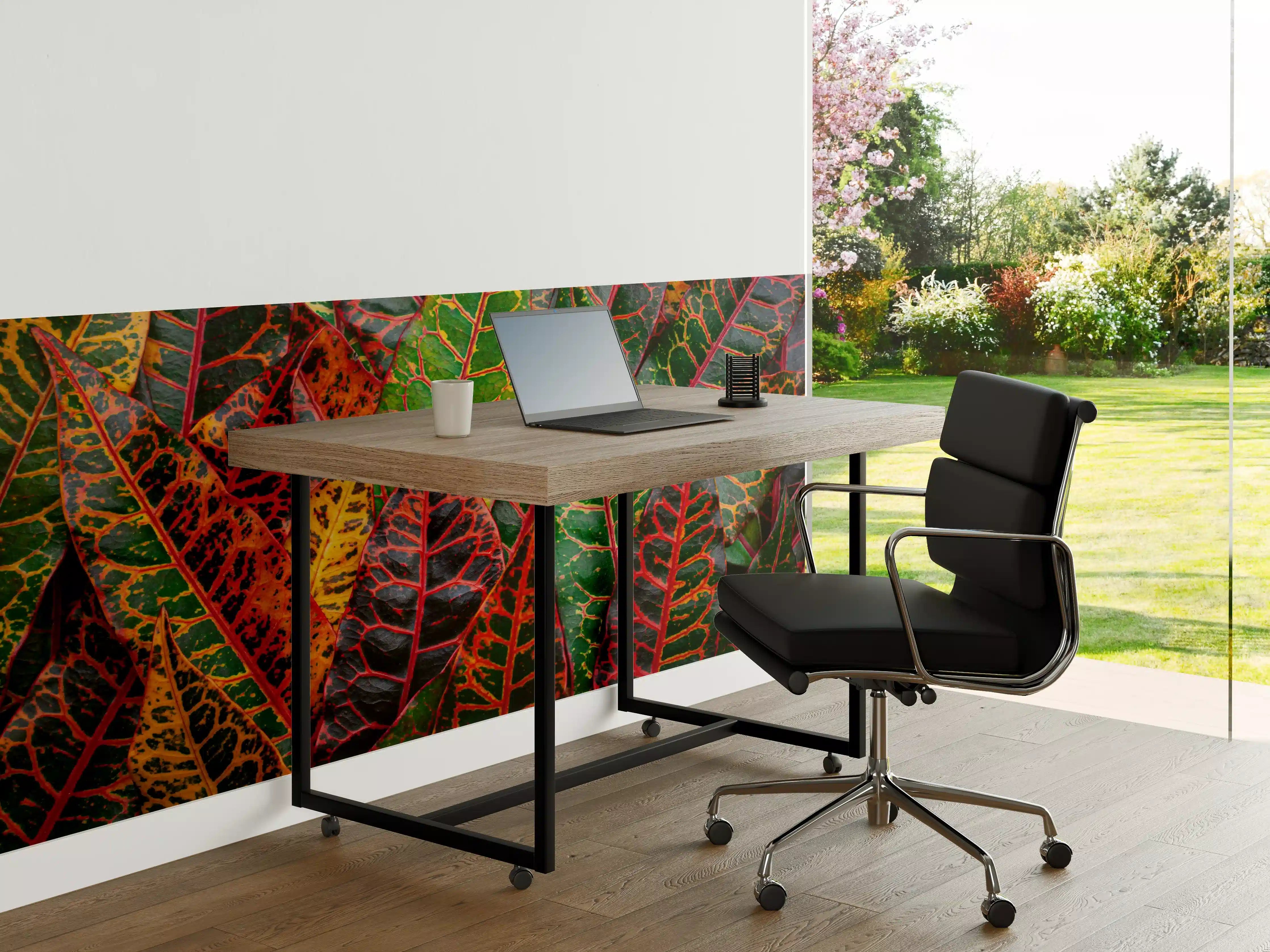 Büro Wandgestaltung - Nahaufnahme von einzigartigen bunten Blättern