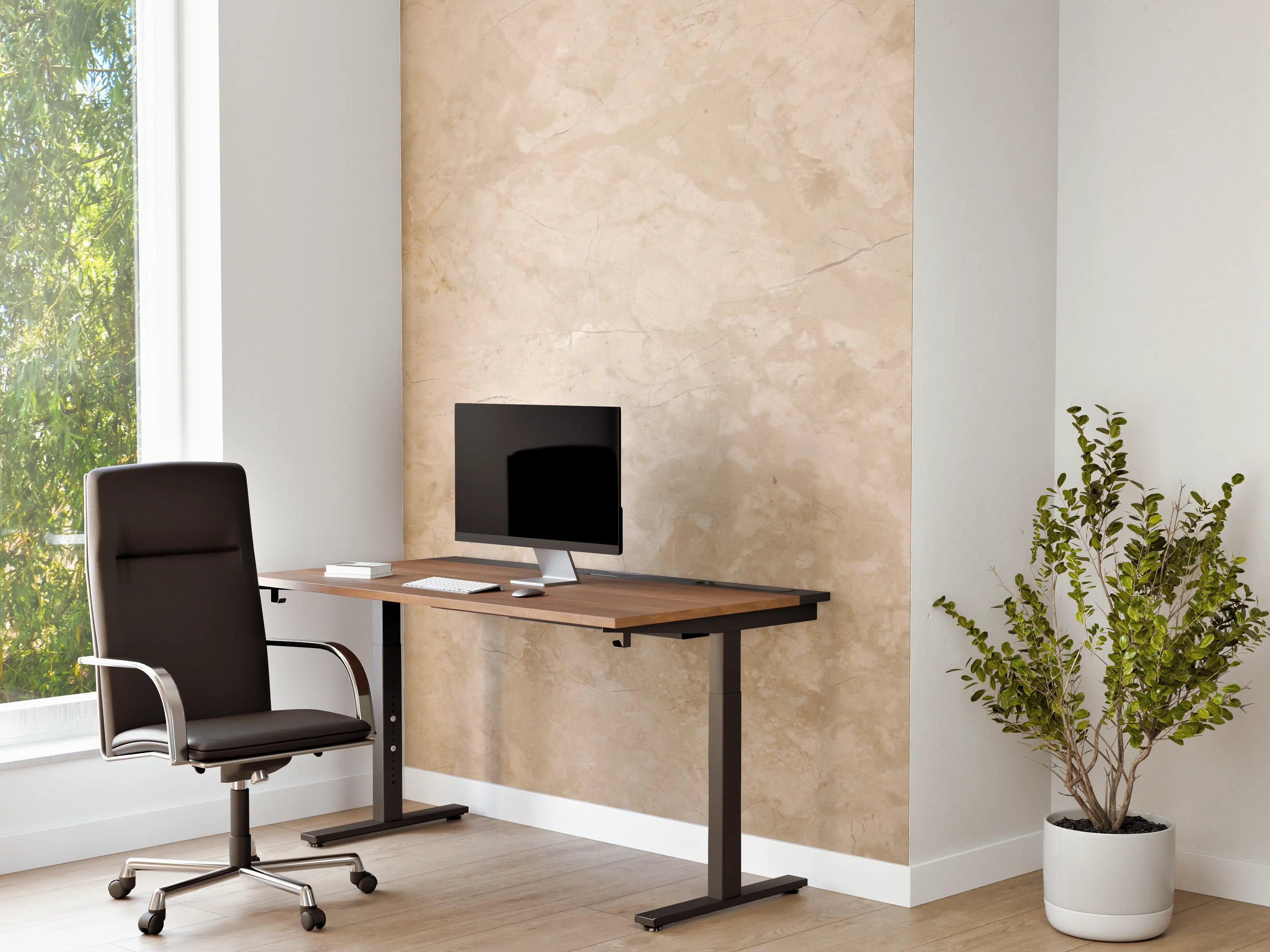 Büro Wandgestaltung - Natürliche Beige Marmor Textur