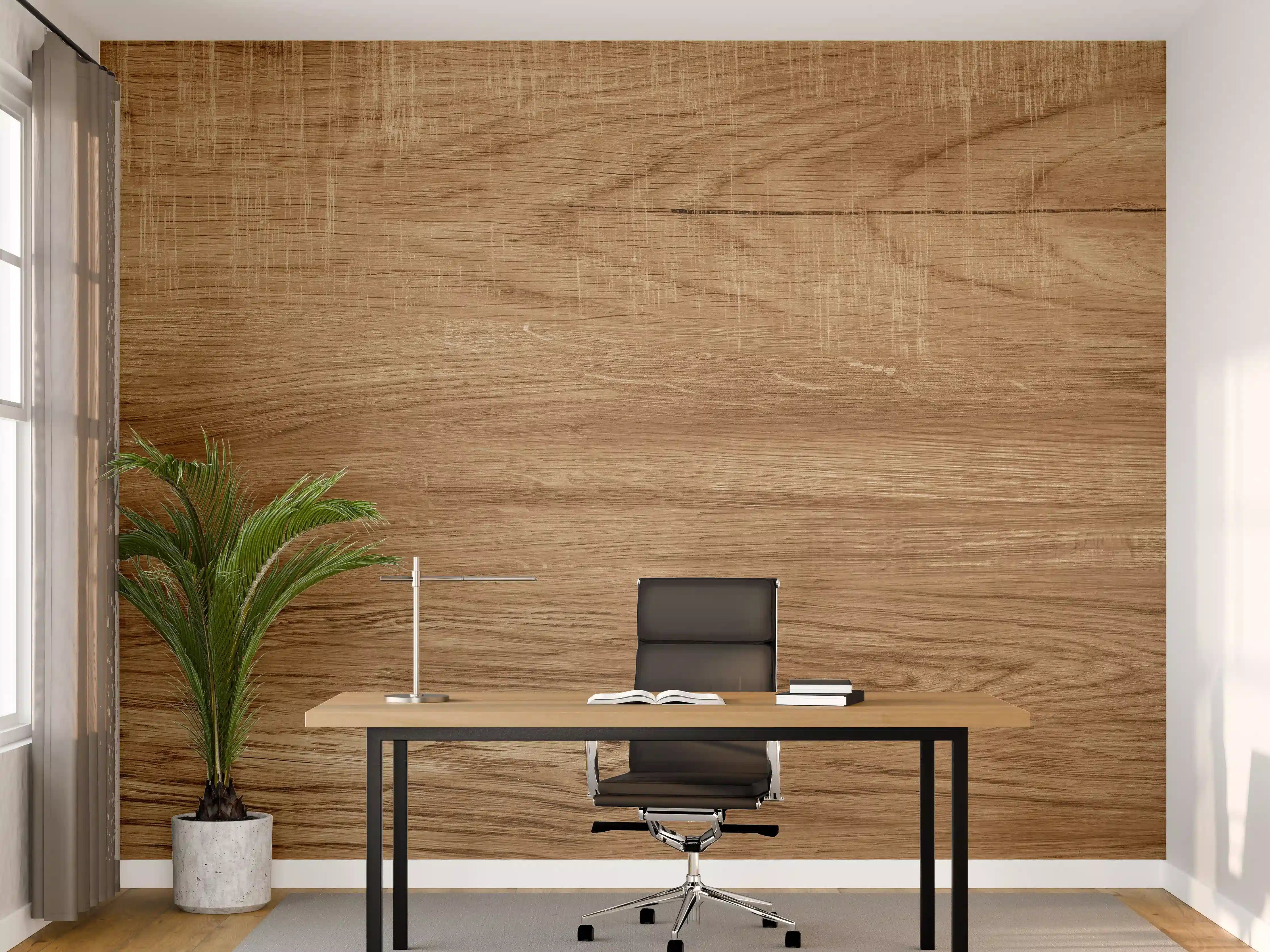 Büro Wandgestaltung - Natürliche Braune Walnussholz-Struktur