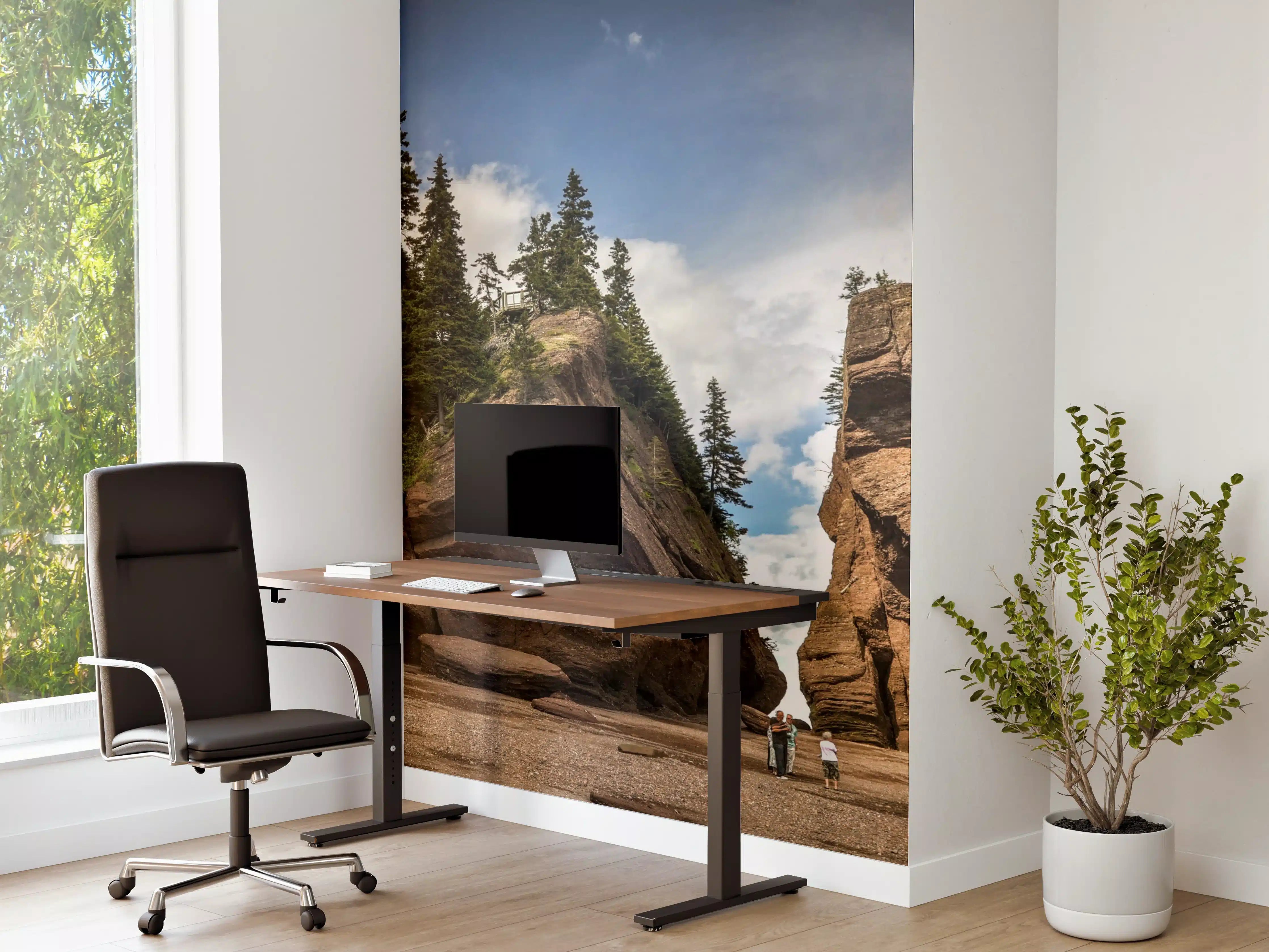Büro Wandgestaltung - Natürliche Felsküste bei Sonnenaufgang