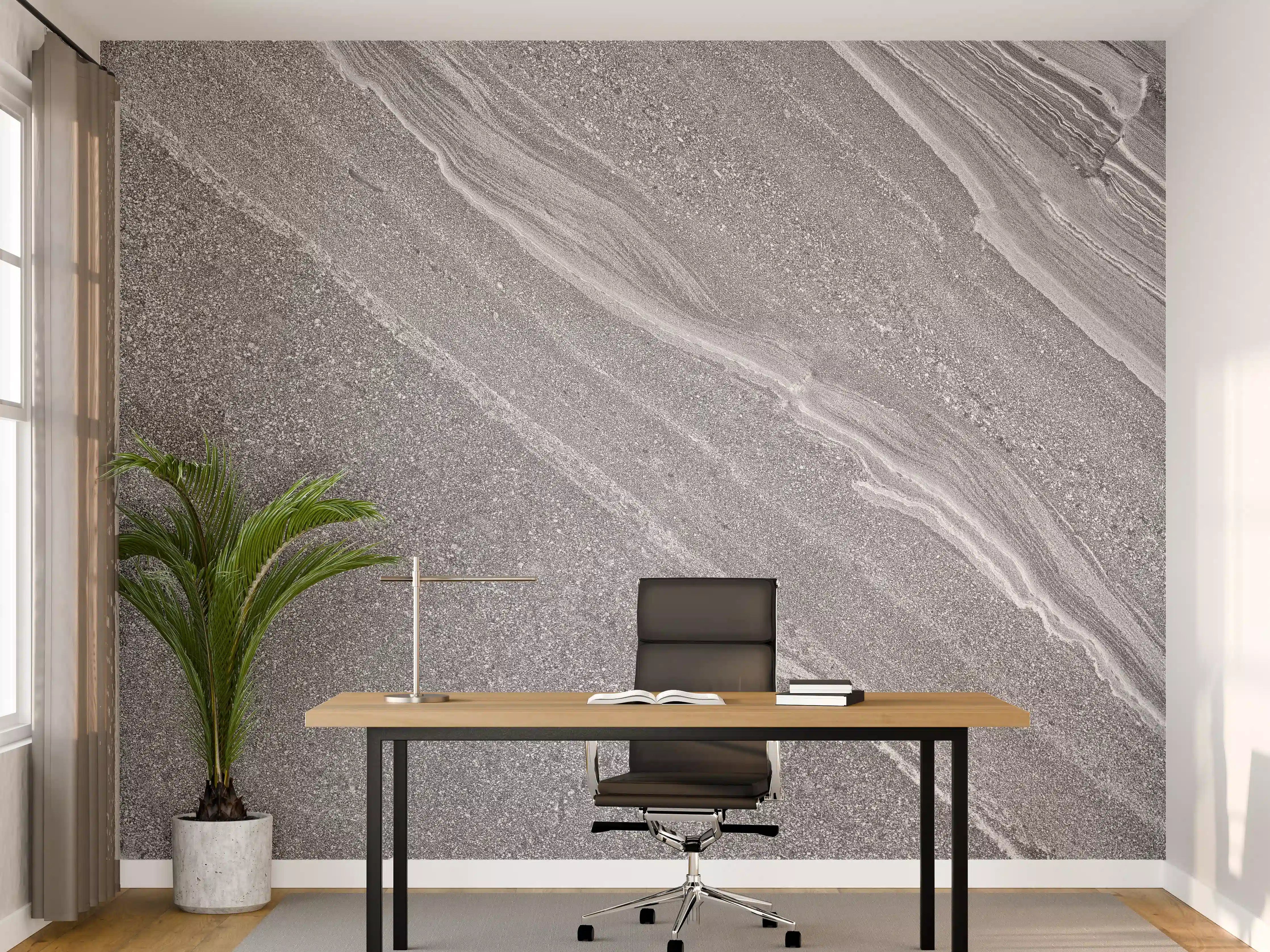 Büro Wandgestaltung - Natürlicher gräulicher Marmor
