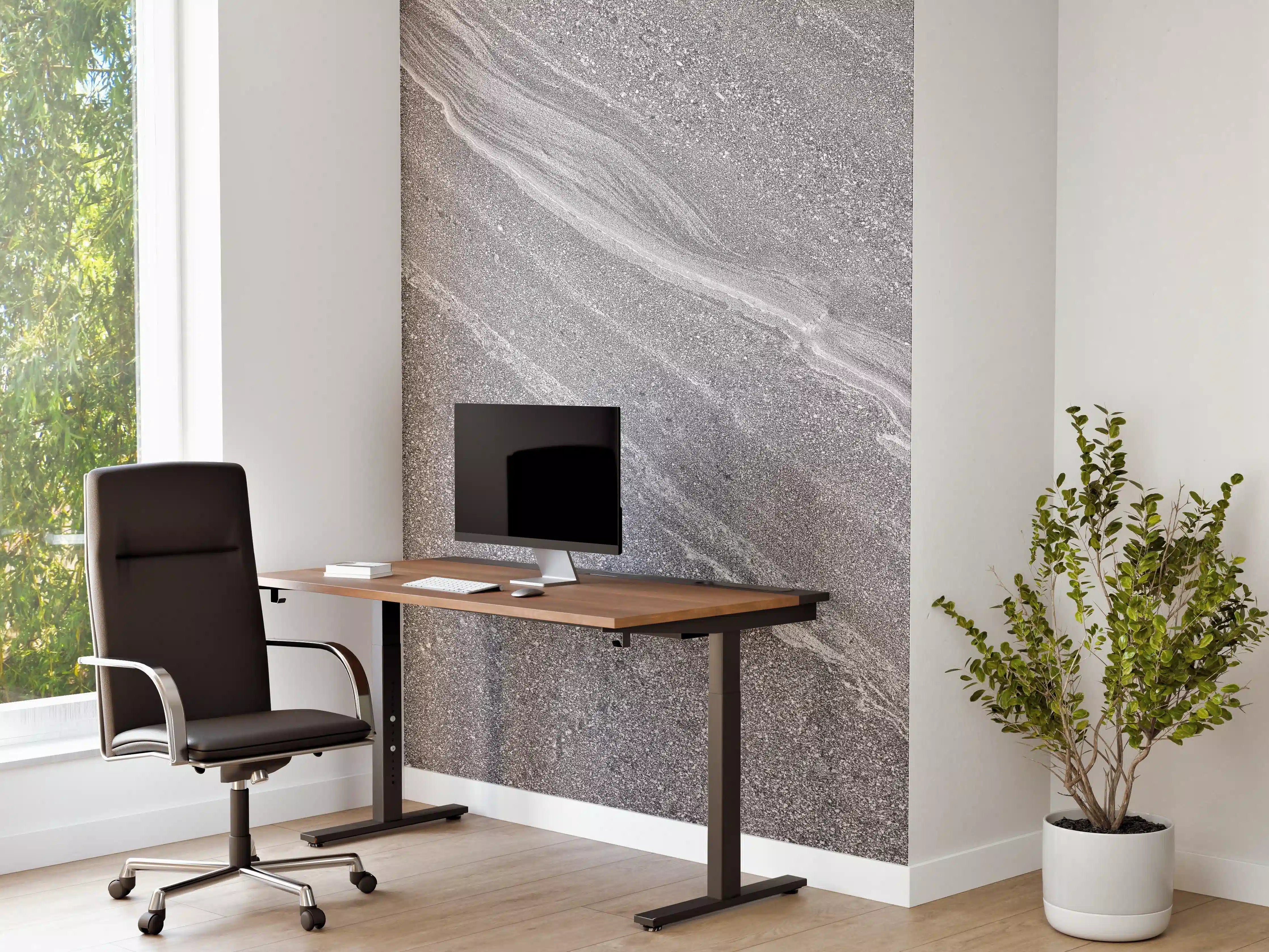 Büro Wandgestaltung - Natürlicher gräulicher Marmor