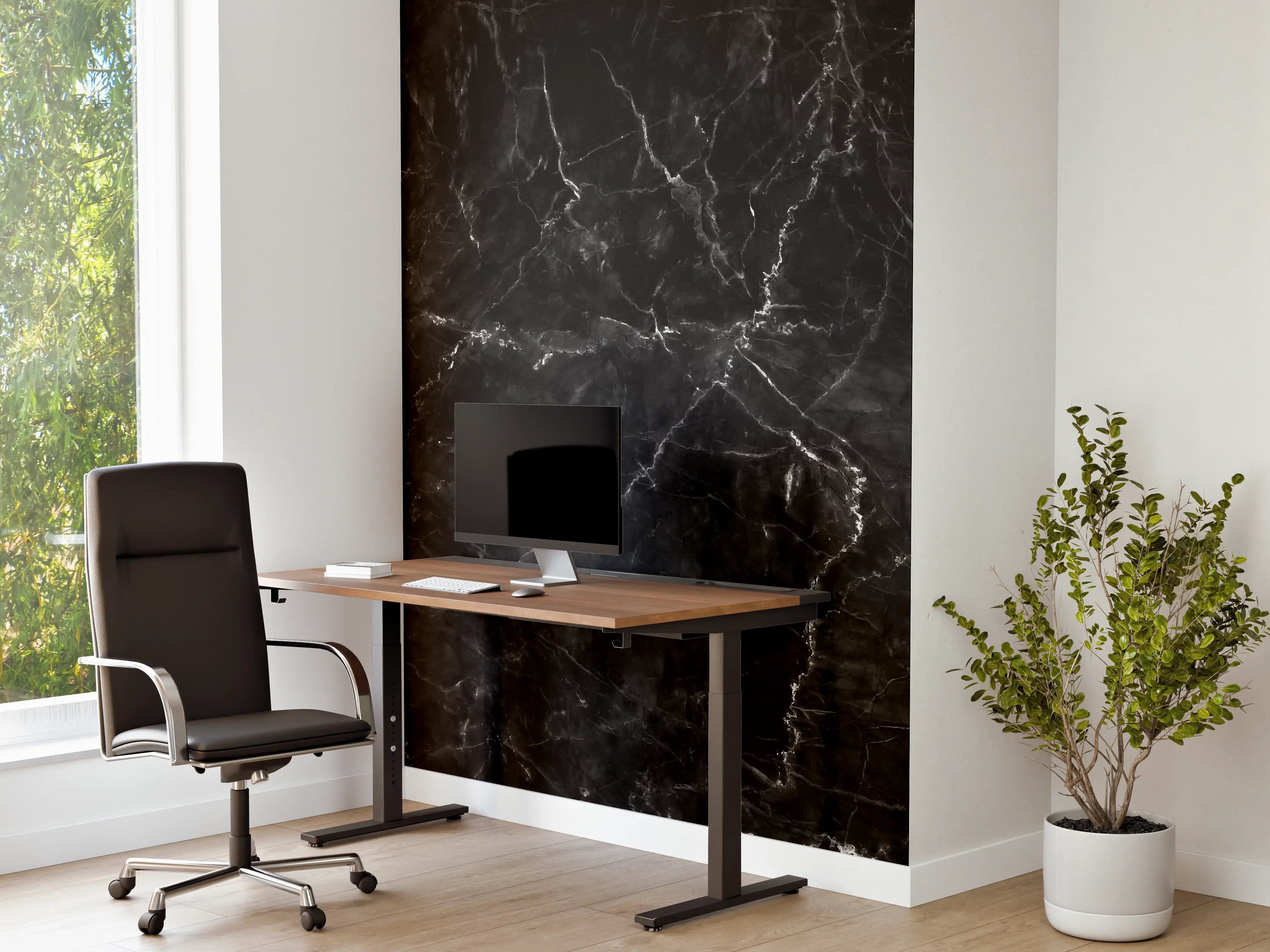 Büro Wandgestaltung - Natürlicher schwarzer Marmor