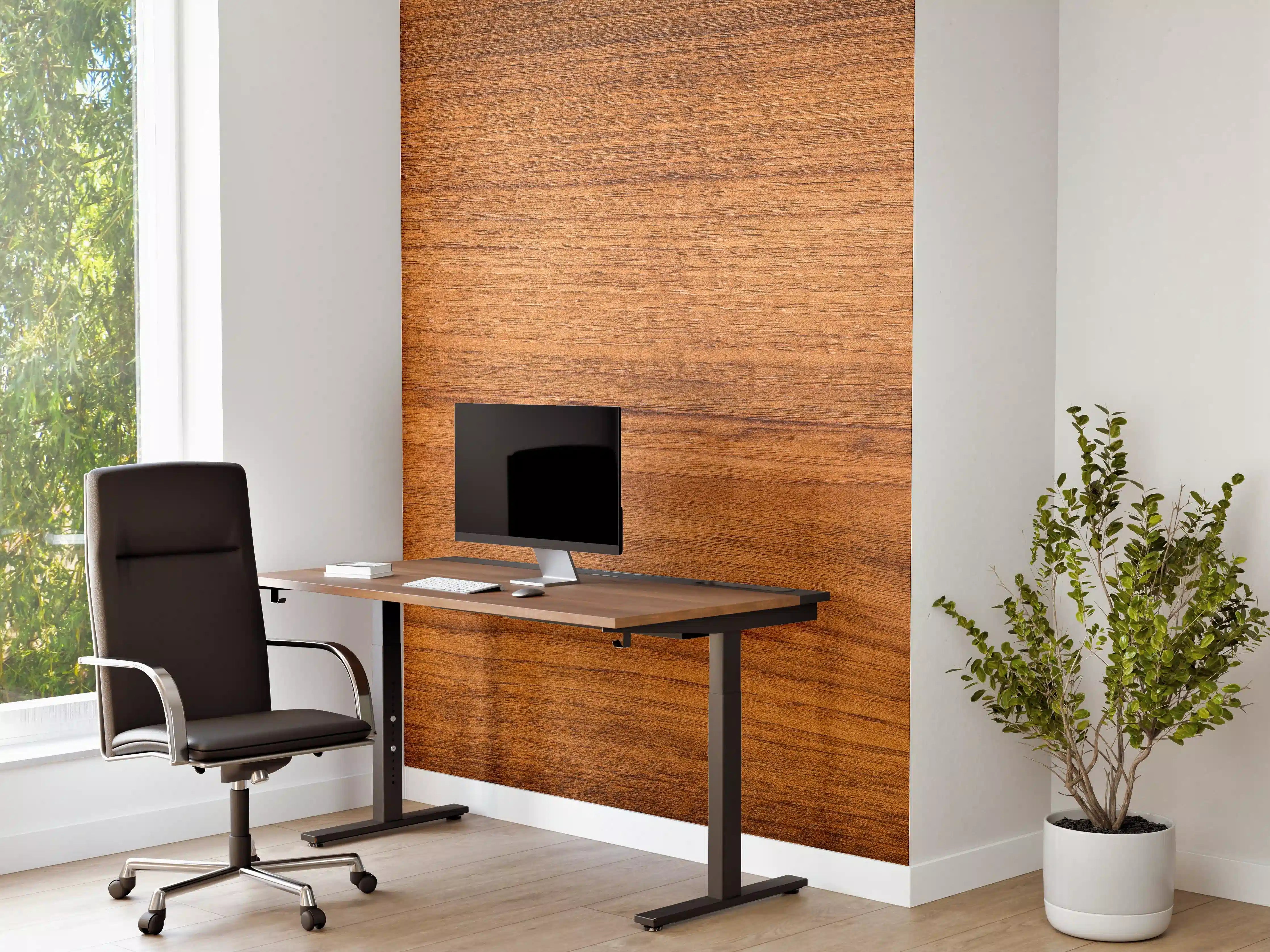 Büro Wandgestaltung - Natürliches sattes Eichenholz