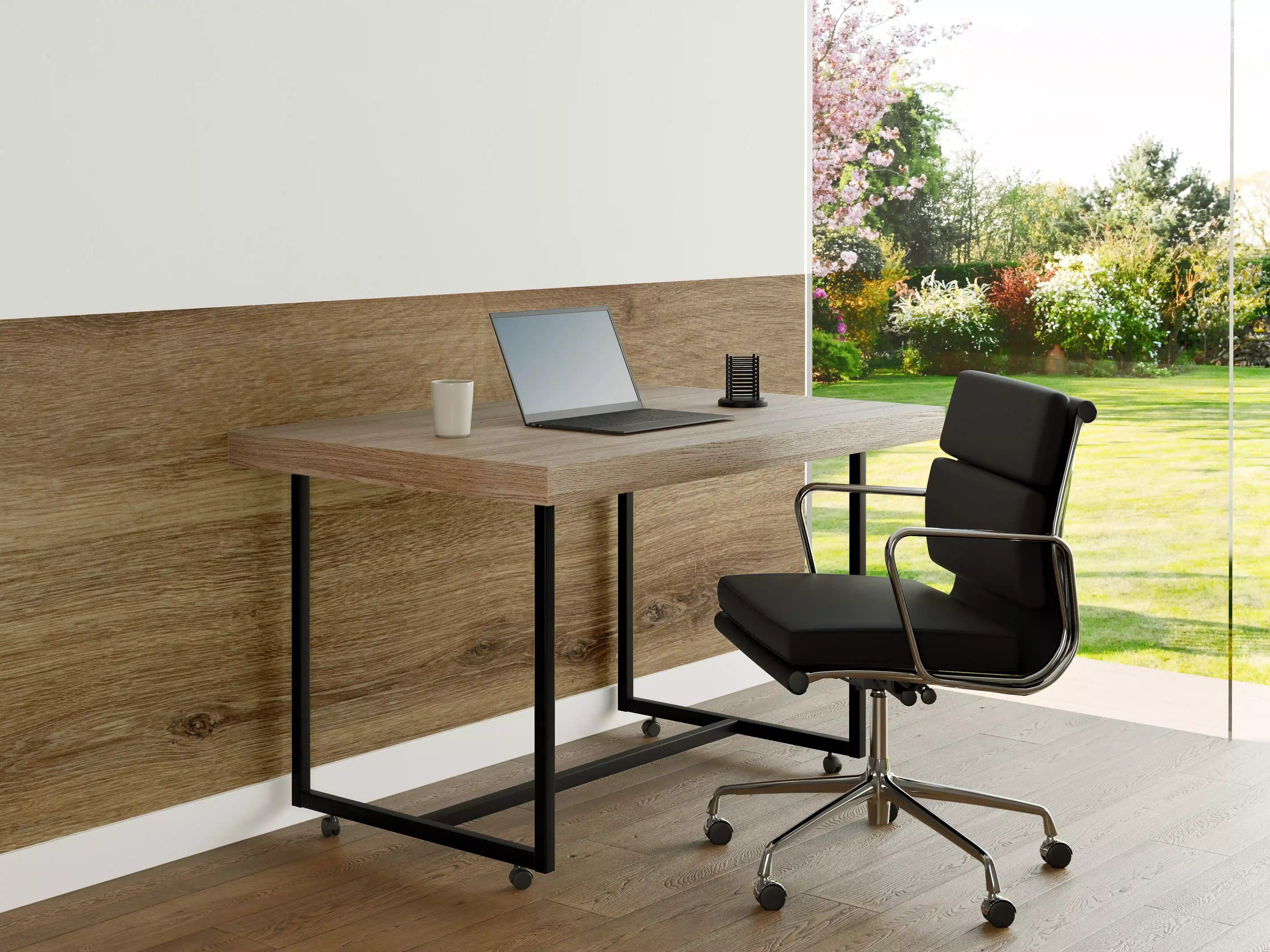 Büro Wandgestaltung - Naturbraune Altholztextur 2
