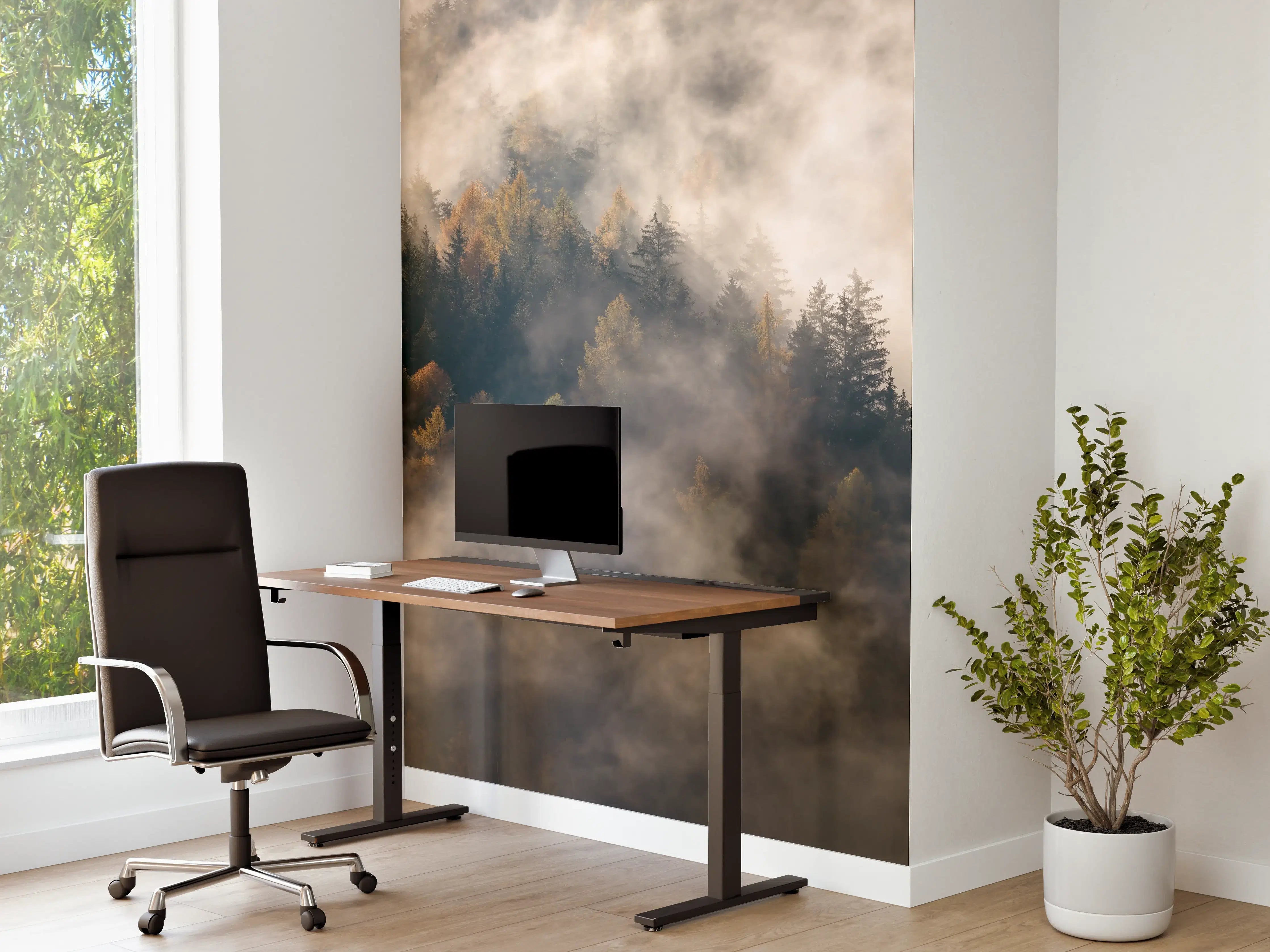 Büro Wandgestaltung - Nebel im Wald