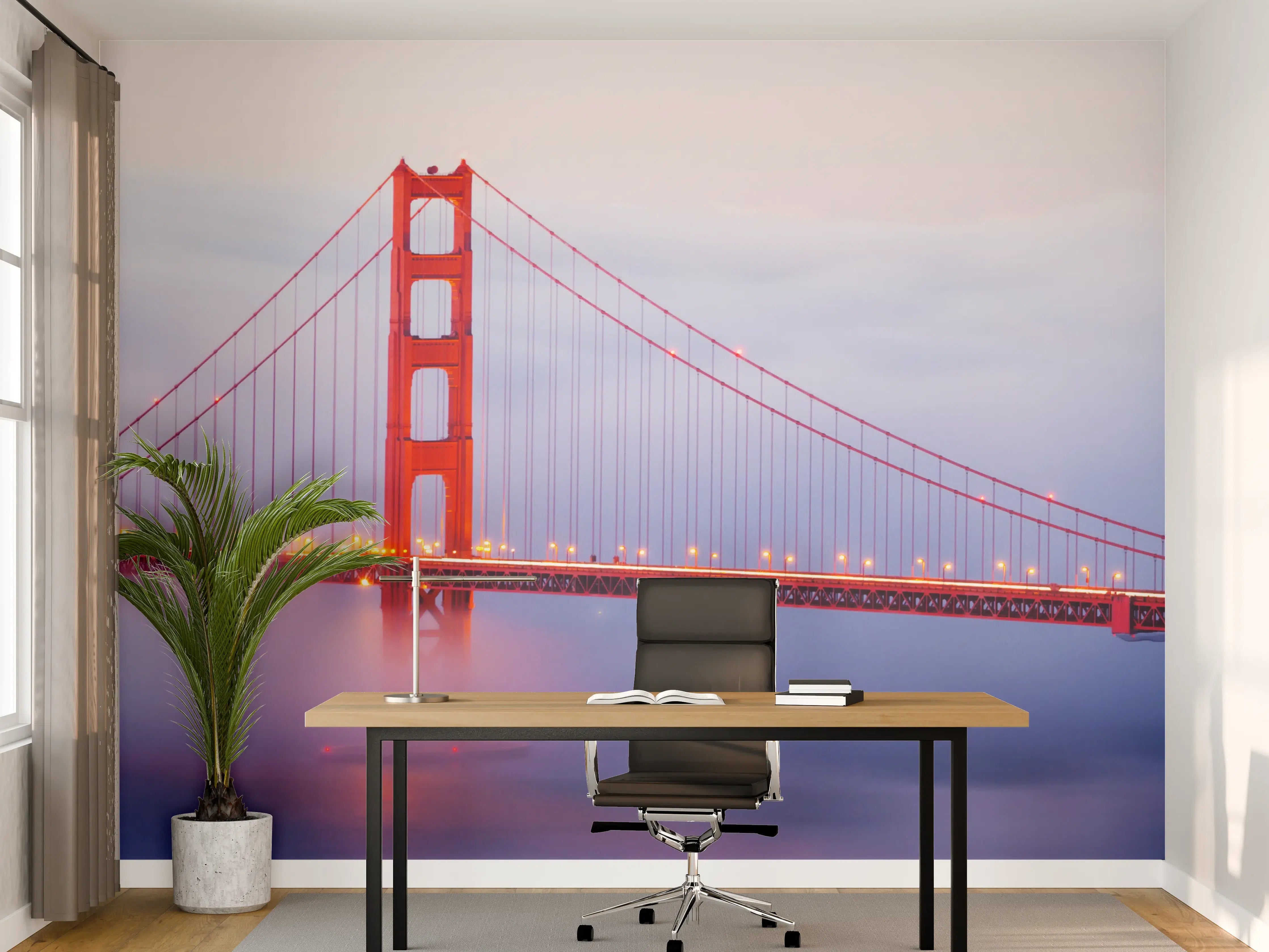 Büro Wandgestaltung - Nebelhafte Golden Gate
