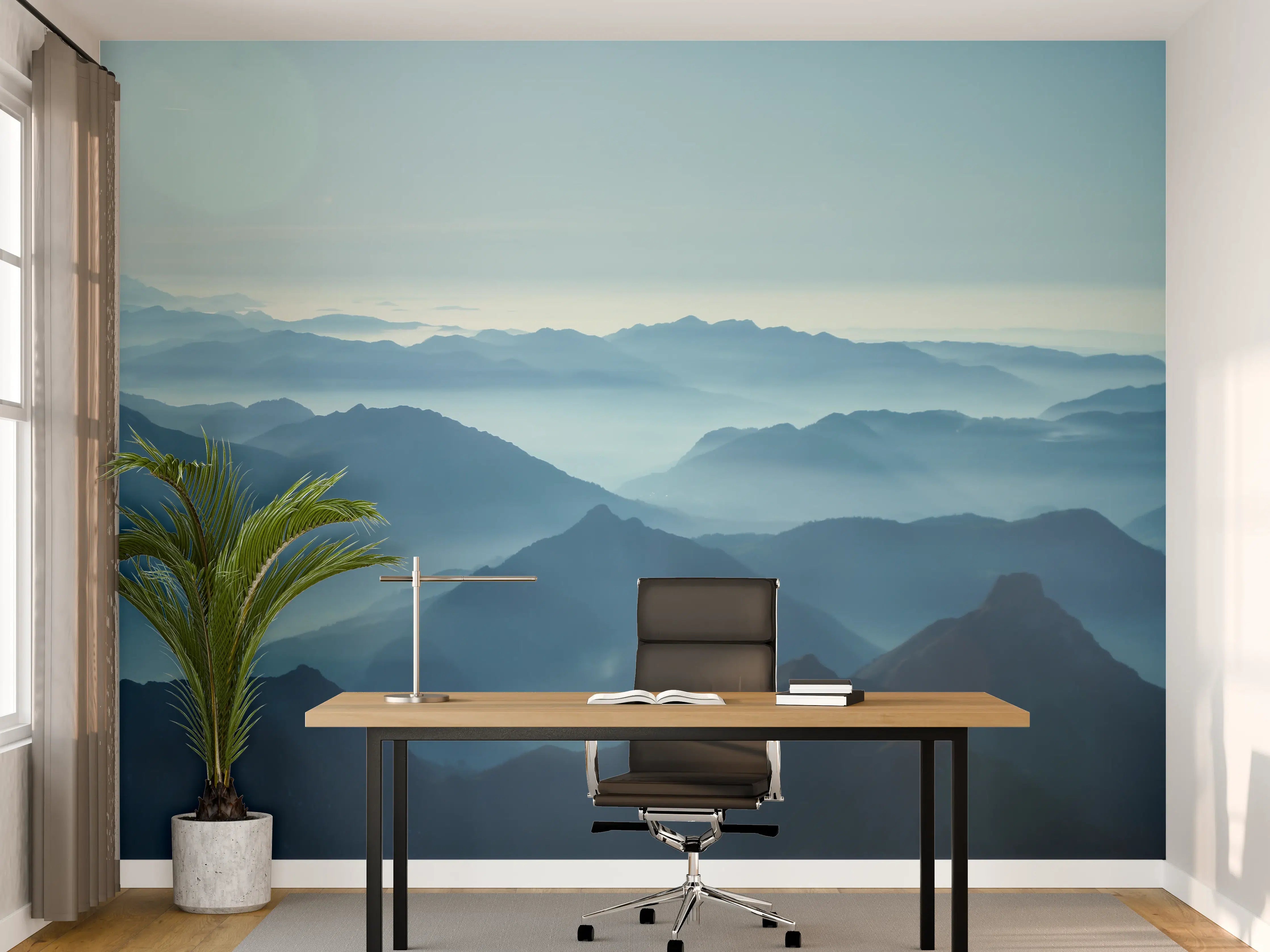 Büro Wandgestaltung - Nebelschwaden in den Tälern des Voralpenlandes