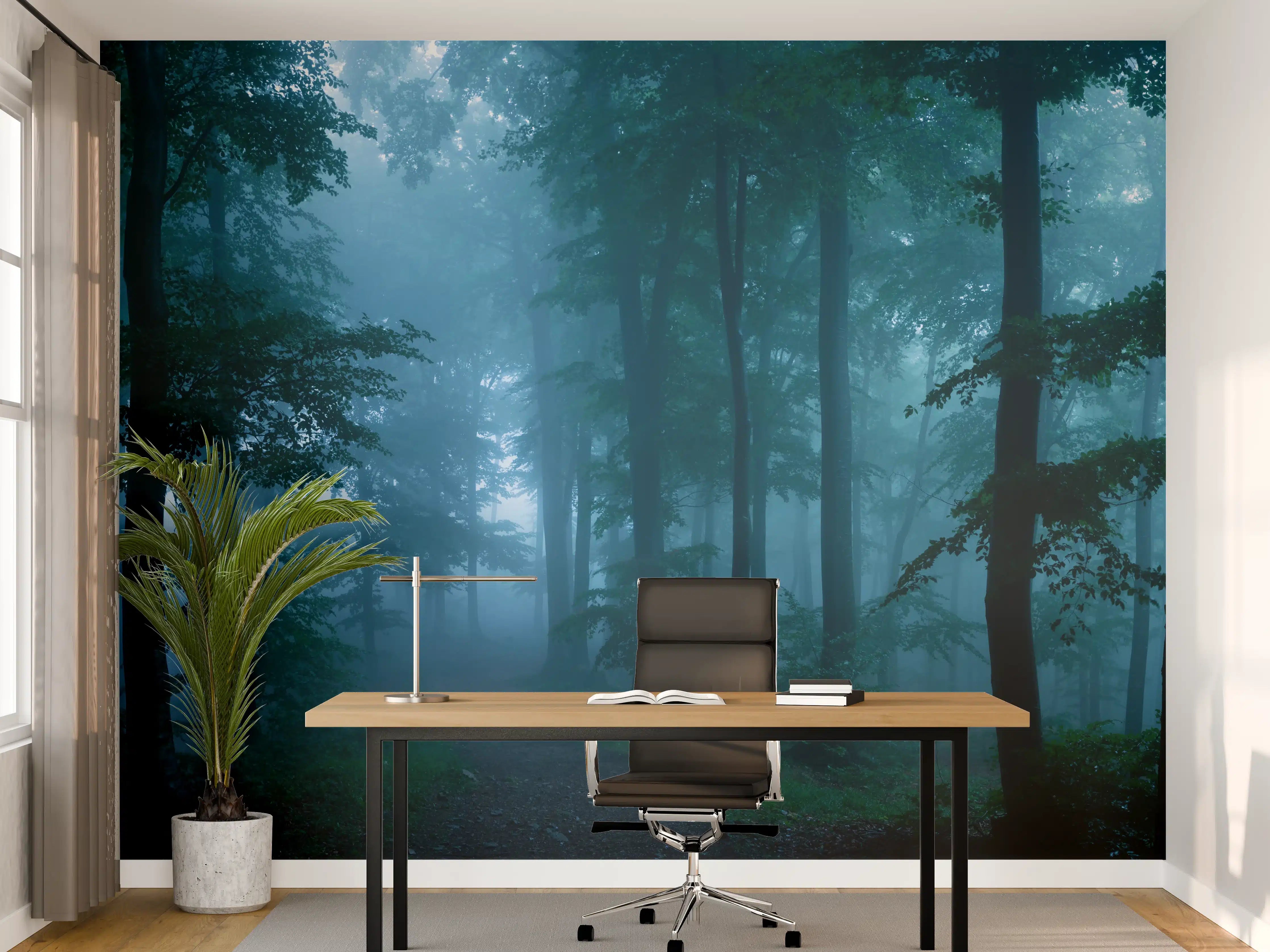 Büro Wandgestaltung - Nebliger Wald