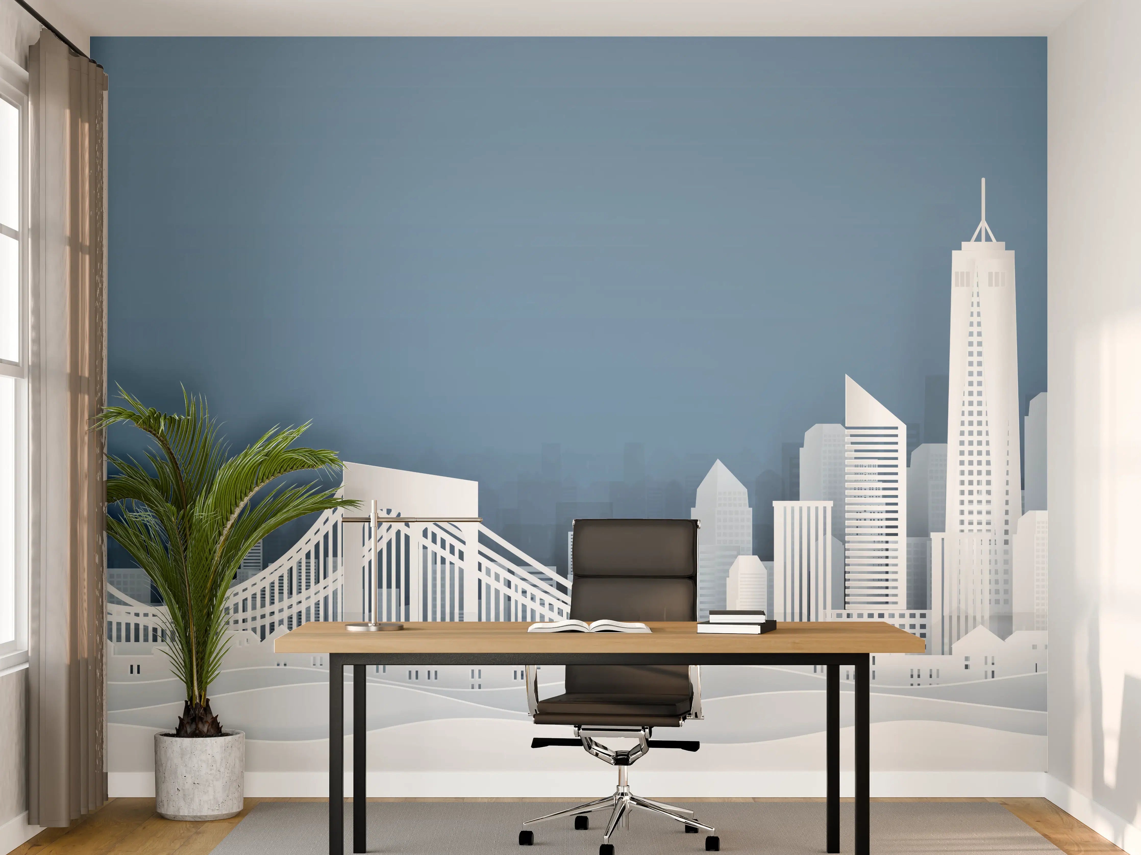Büro Wandgestaltung - New York Skyline Papierkunst