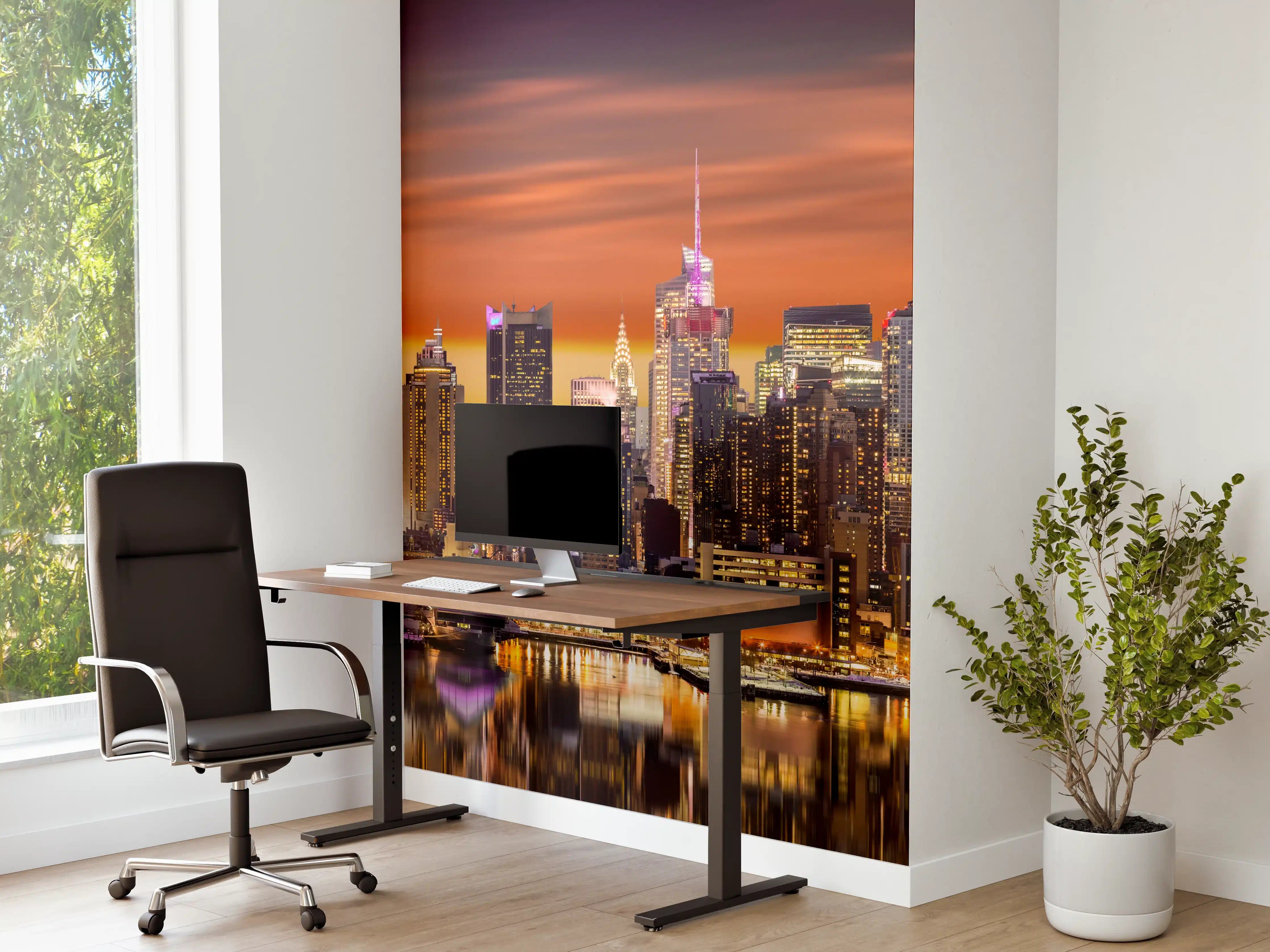 Büro Wandgestaltung - New York Skyline Sonnenuntergang
