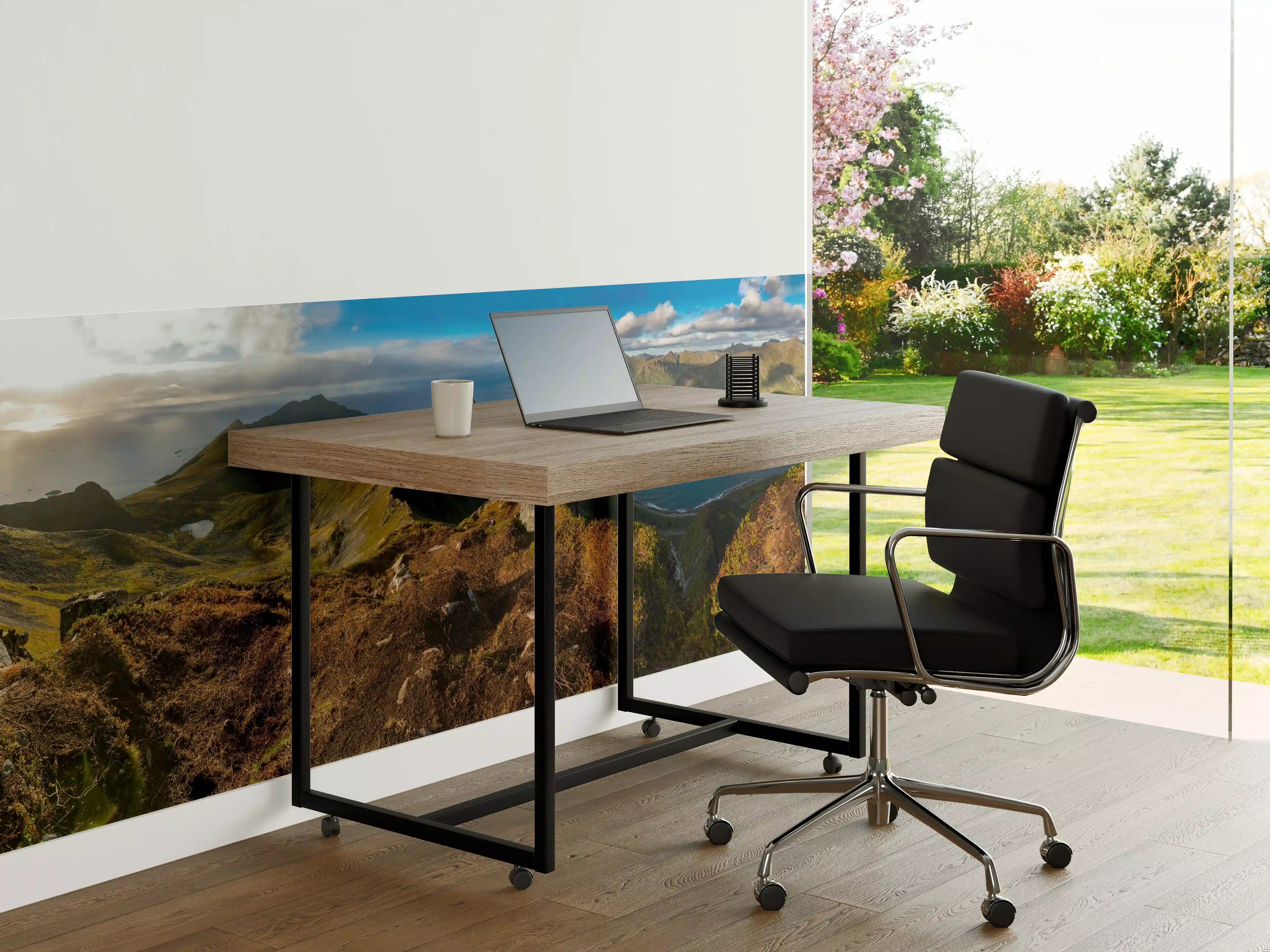 Büro Wandgestaltung - Nordisches Küstenpanorama Blau-Grün