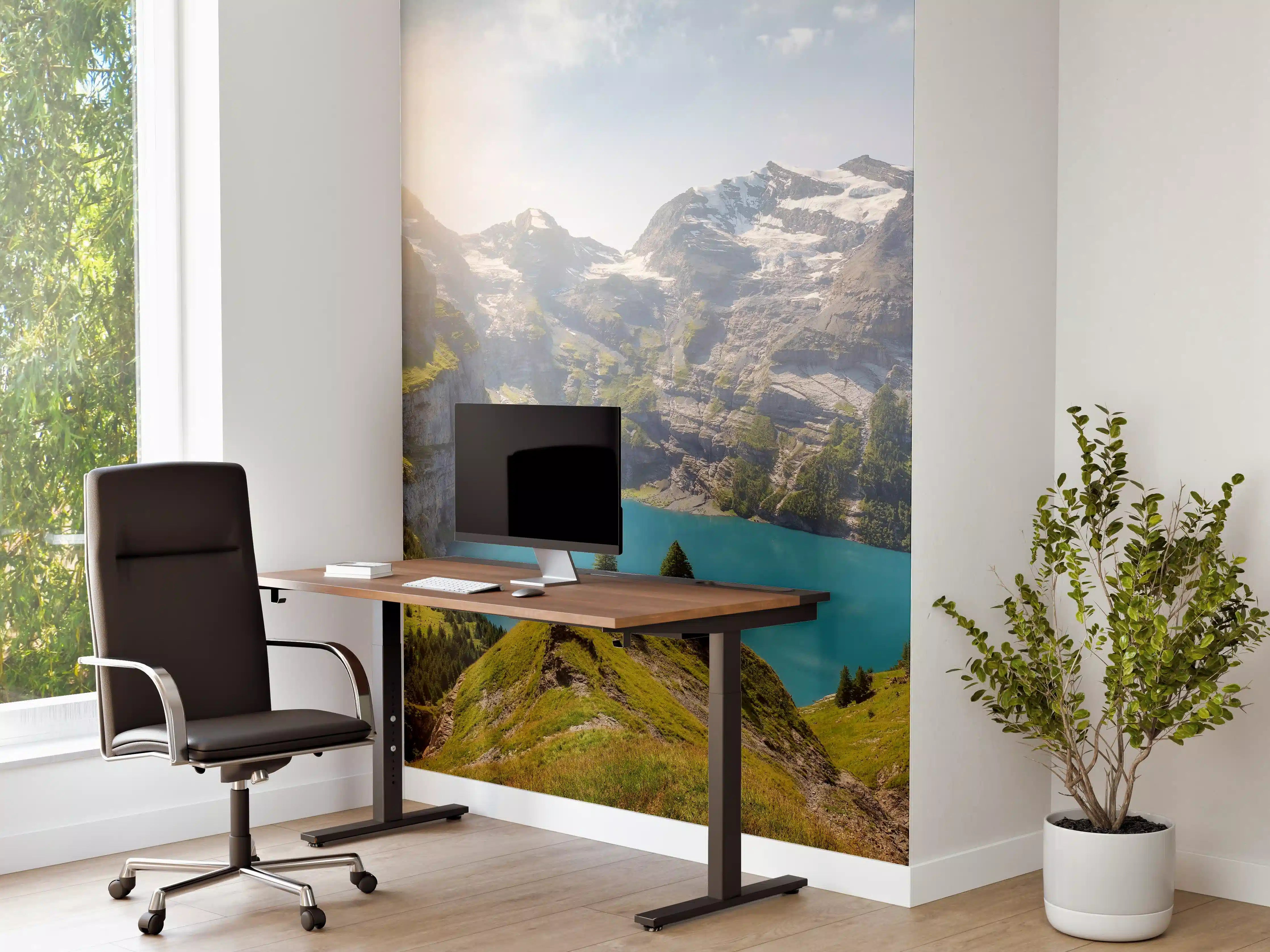 Büro Wandgestaltung - Oeschinensee in den Schweizer Alpen