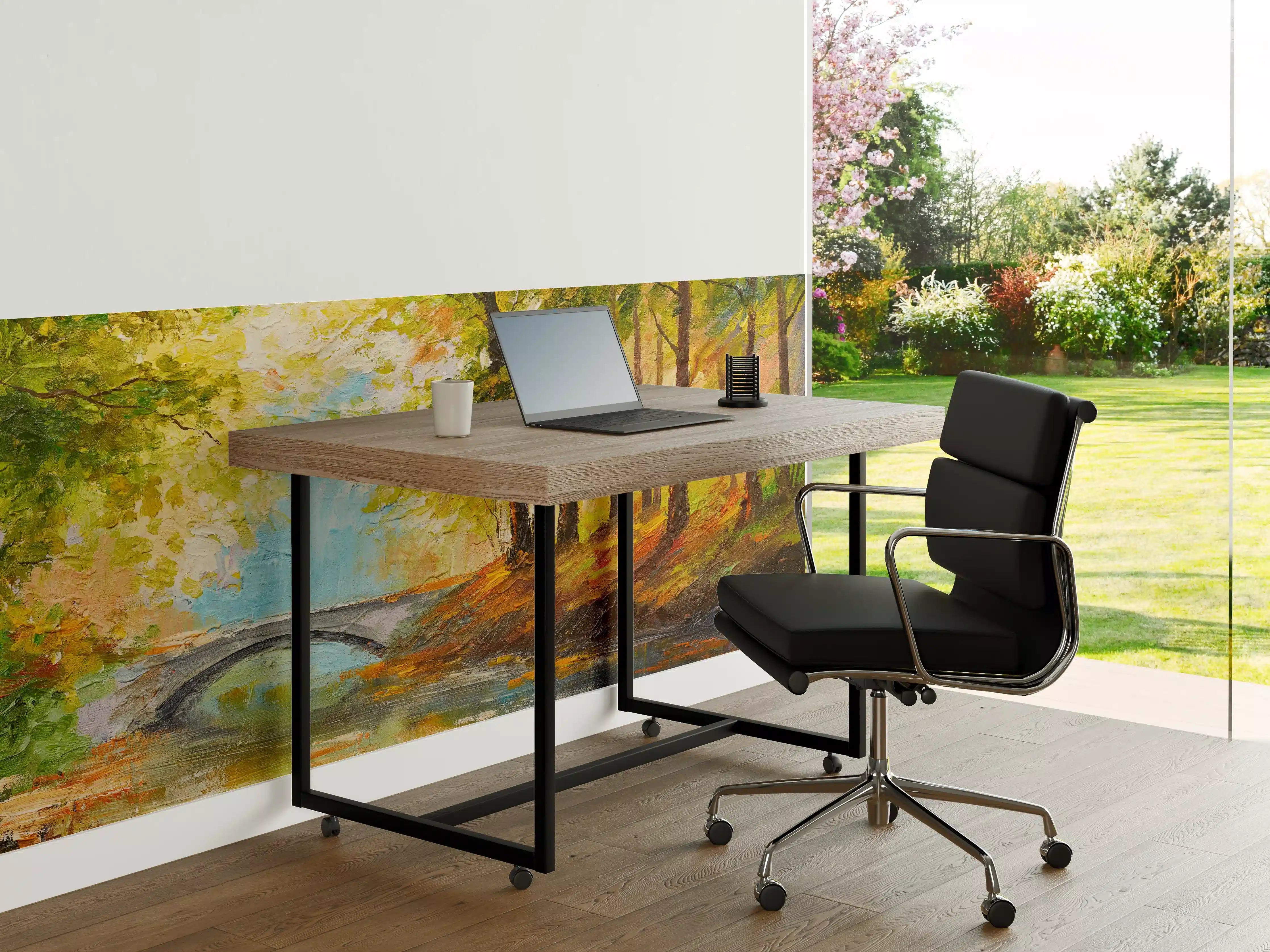 Büro Wandgestaltung - Ölgemälde Herbst Wald mit Fluss