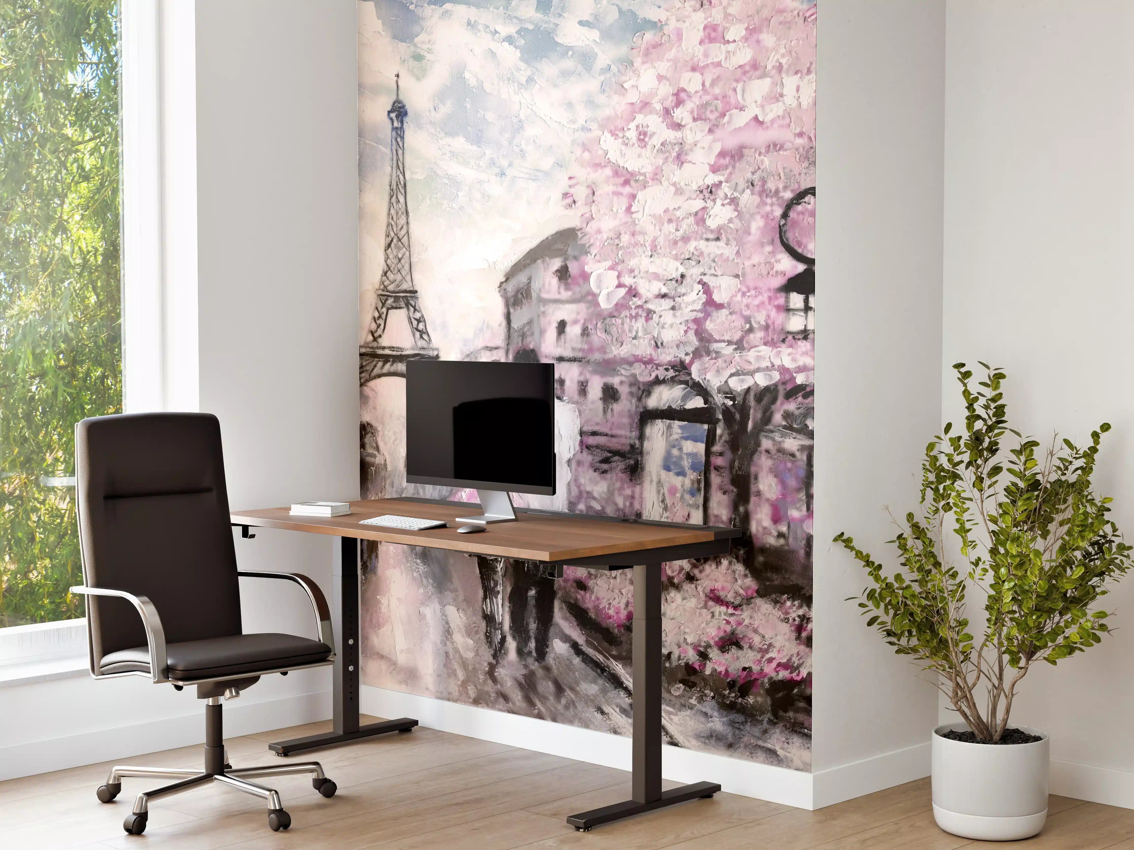 Büro Wandgestaltung - Ölgemälde vom romantisierten Paris