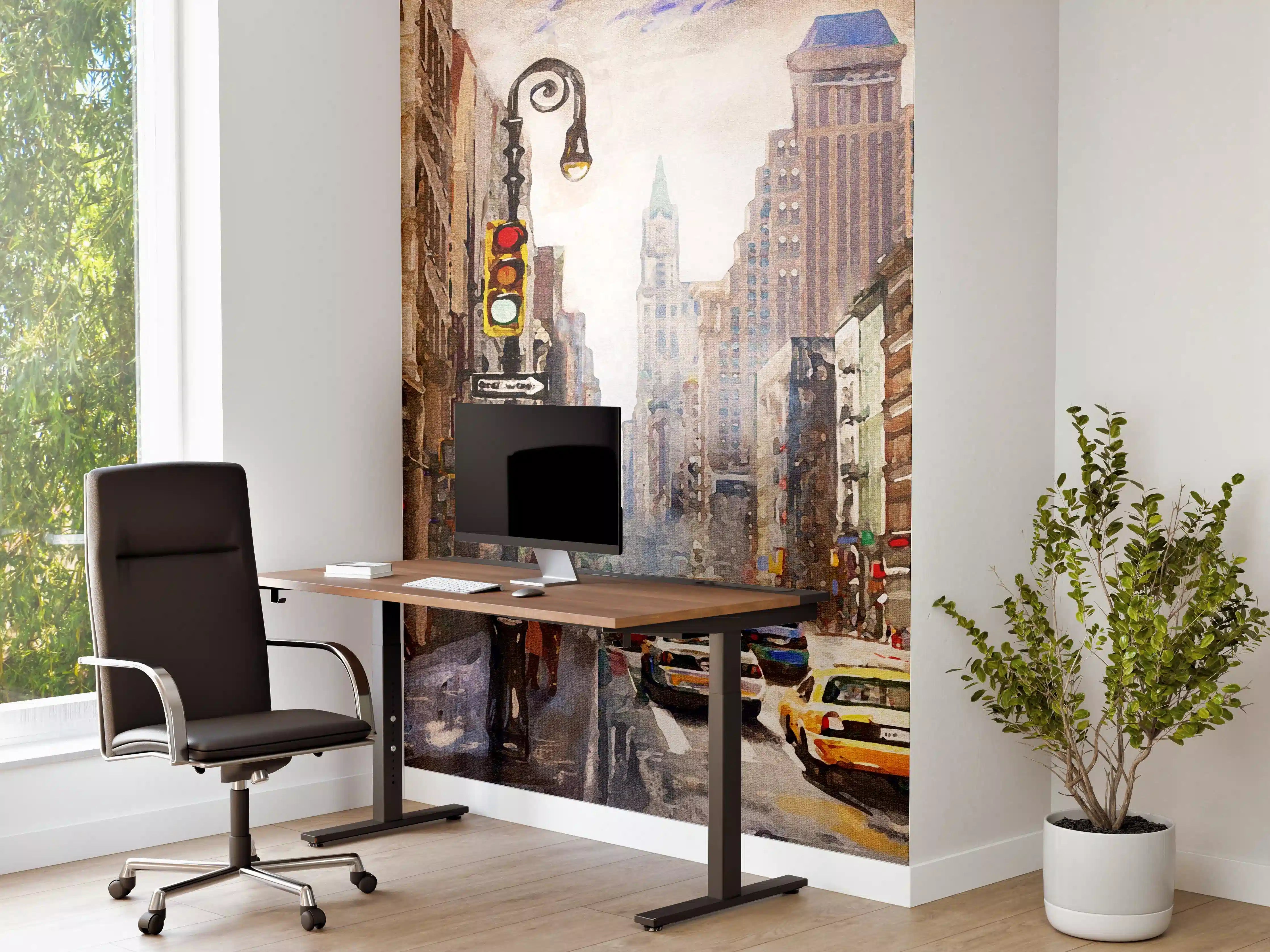 Büro Wandgestaltung - Ölgemälde von New Yorker Innenstadt