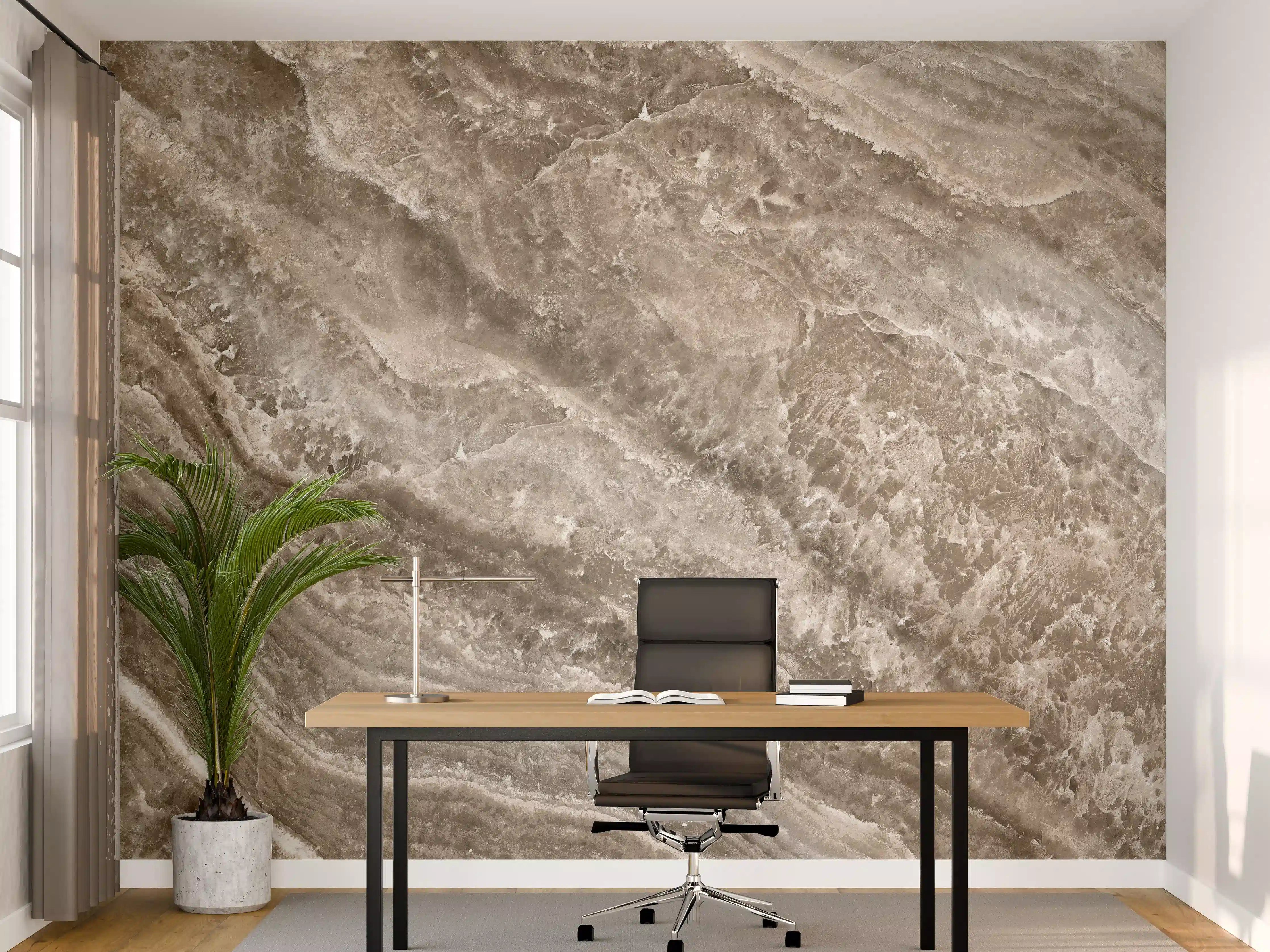 Büro Wandgestaltung - Onyx Marmortextur