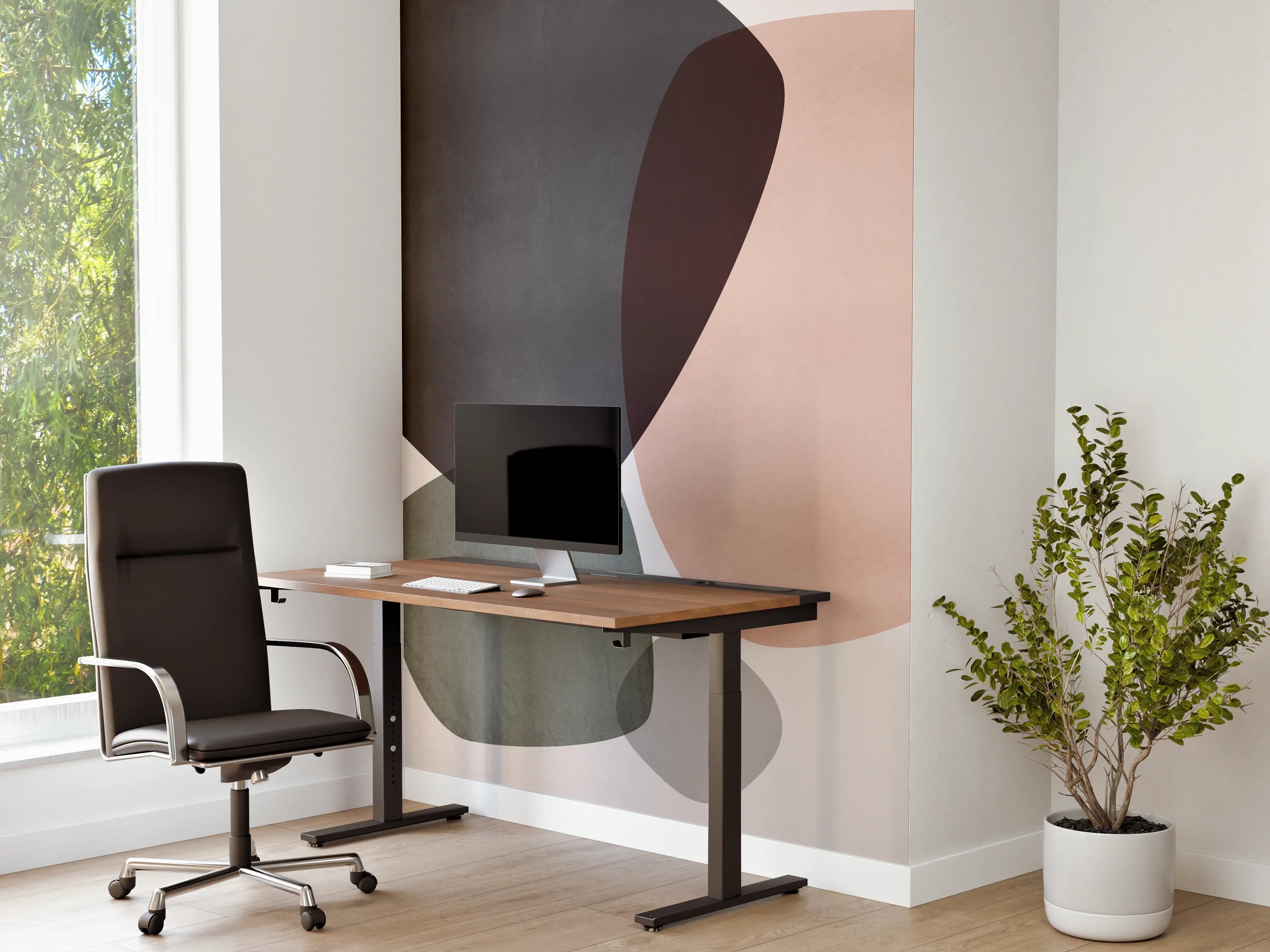 Büro Wandgestaltung - Organische Formen Pastell Minimalismus