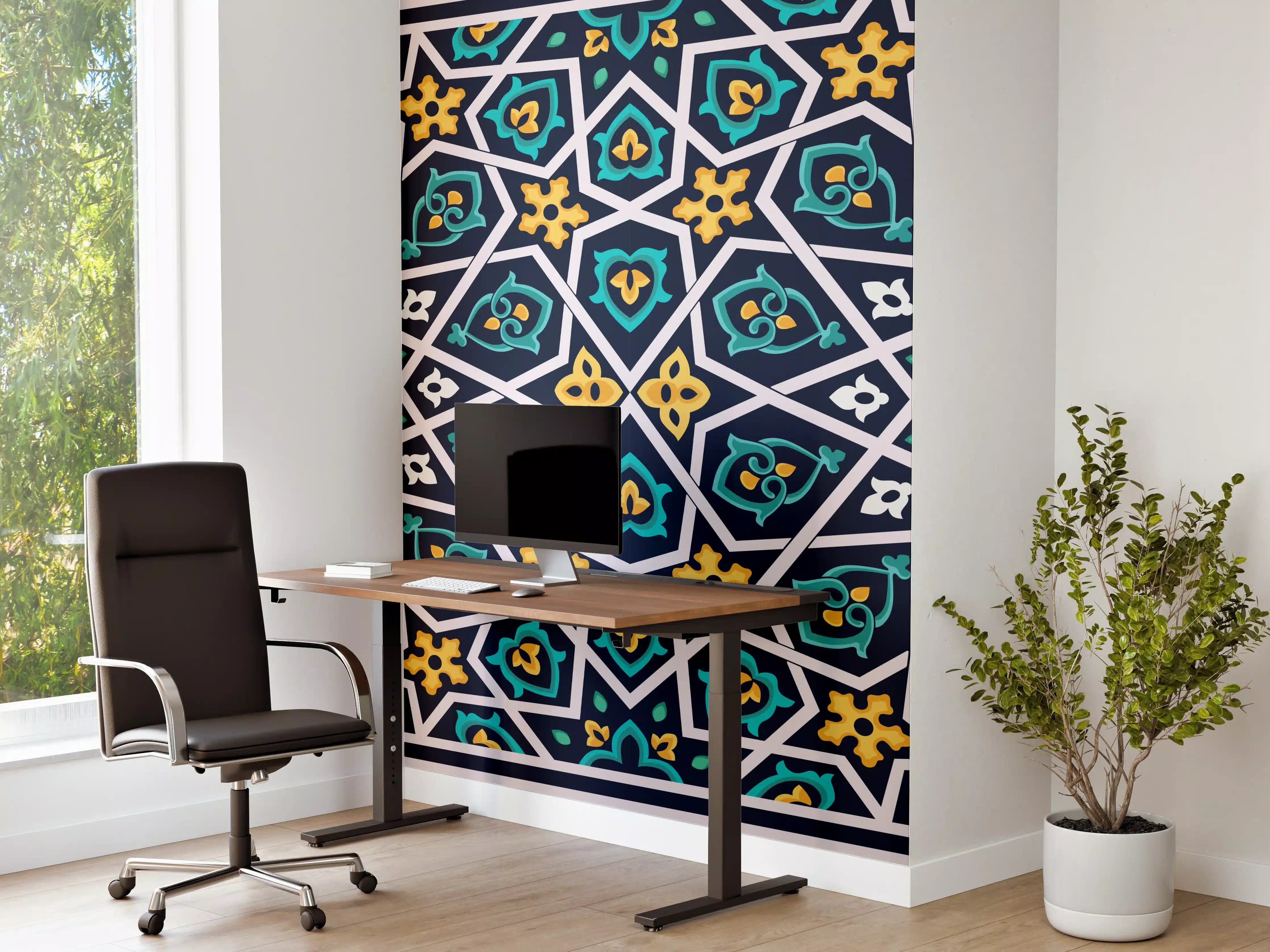 Büro Wandgestaltung - Orientalische Sternstruktur