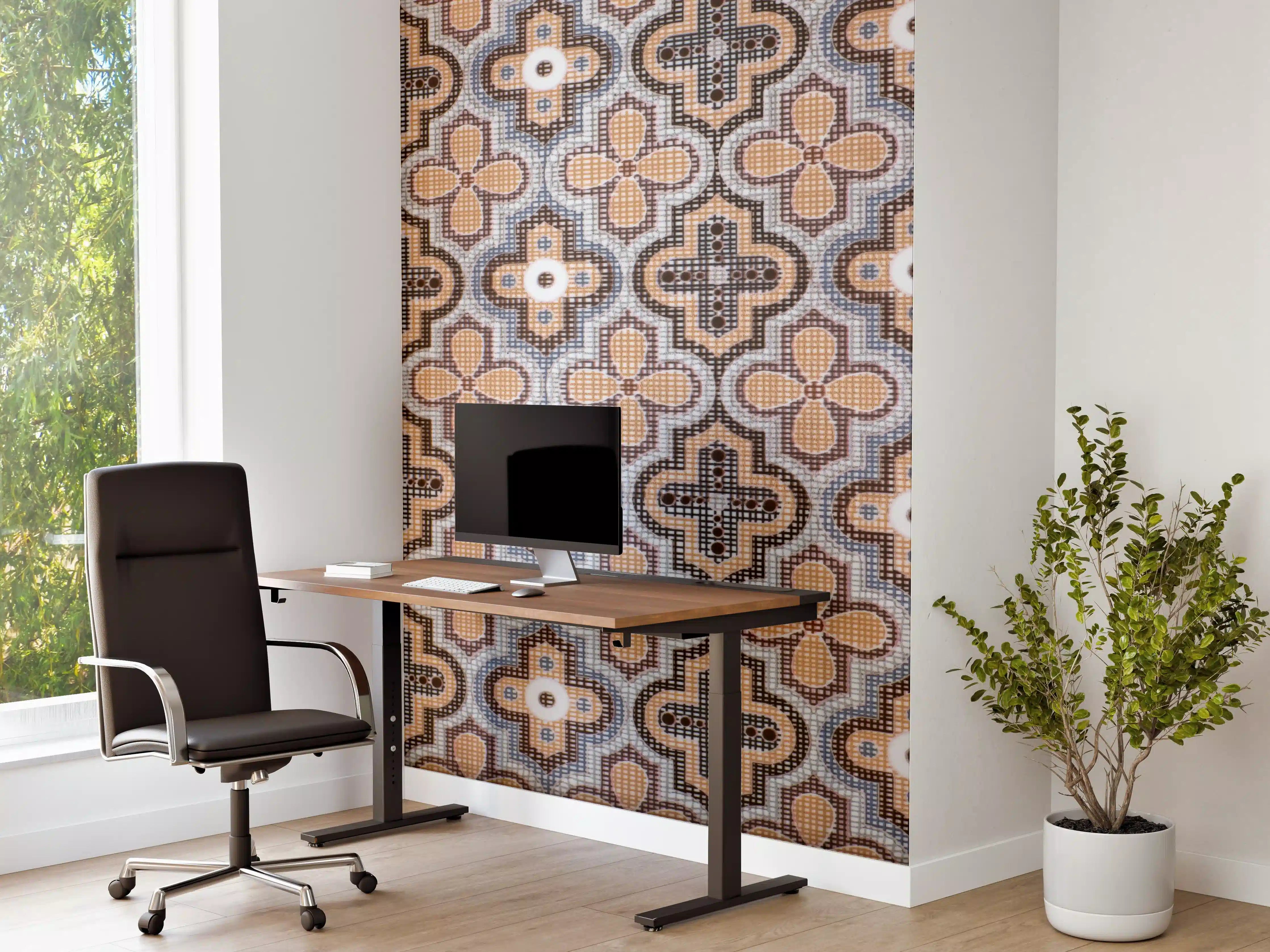 Büro Wandgestaltung - Ornamentale Beige-Muster-Fliesen