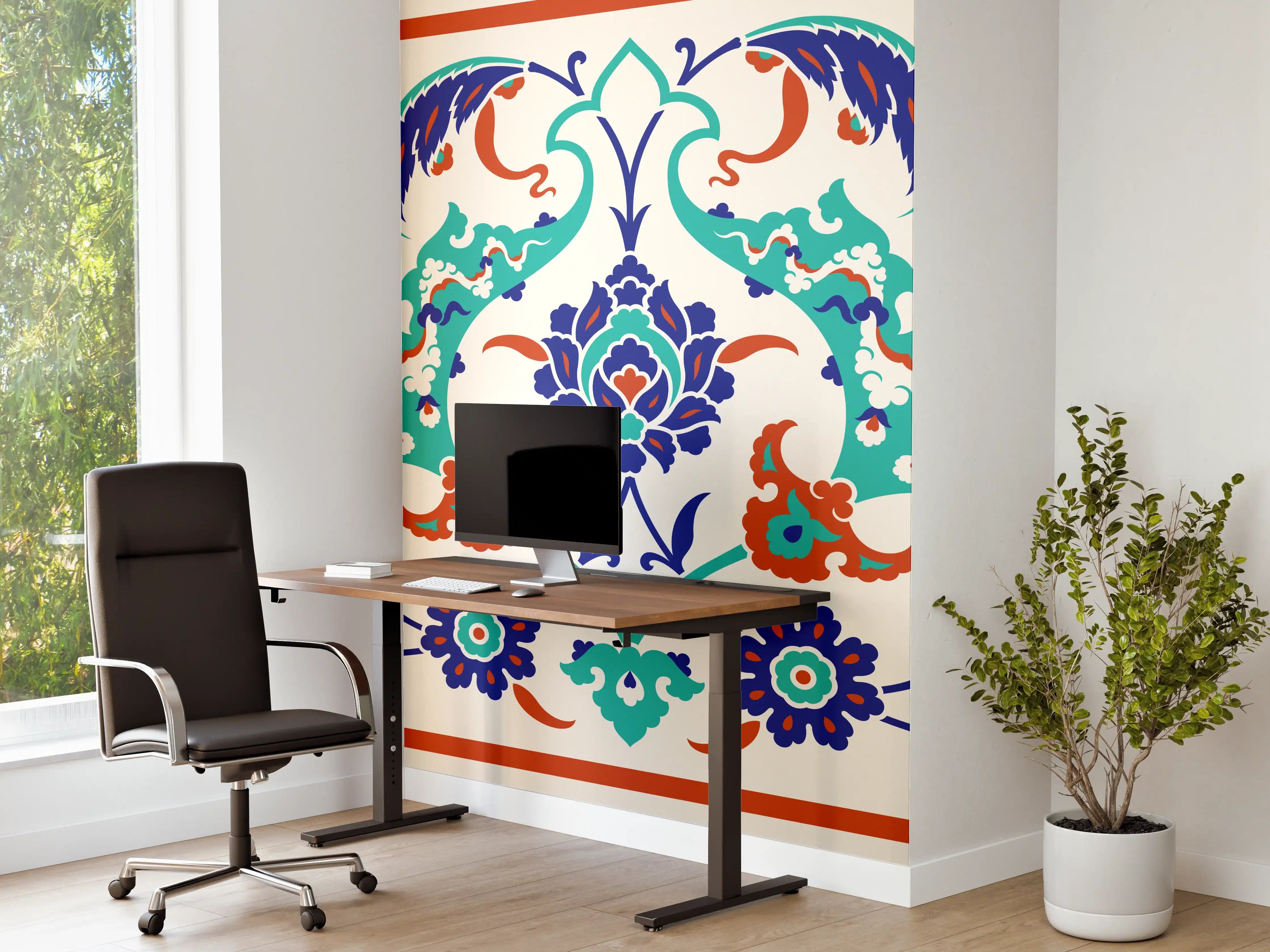 Büro Wandgestaltung - Ornamentales Fliesen-Muster