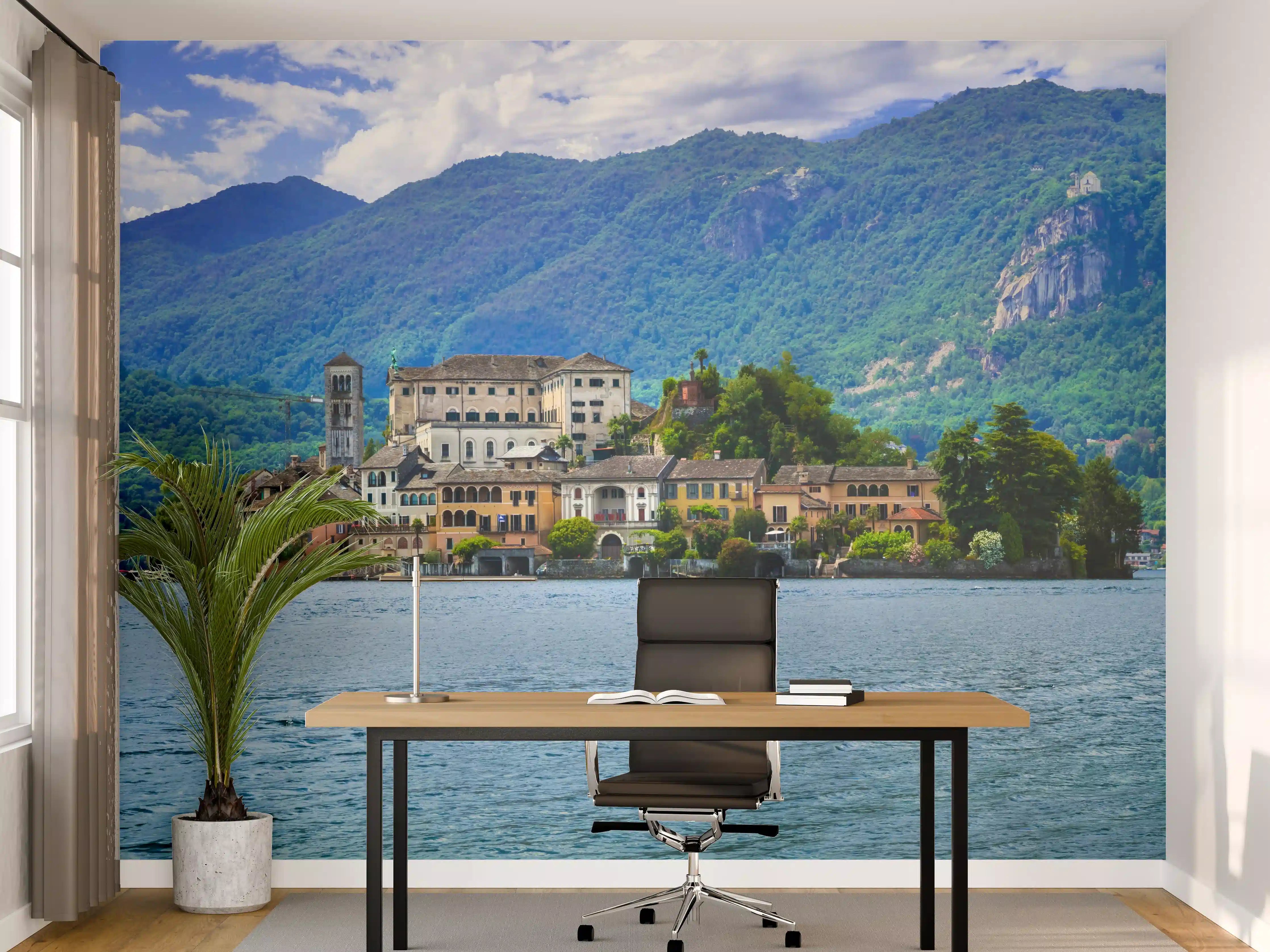 Büro Wandgestaltung - Ortasee - Italien