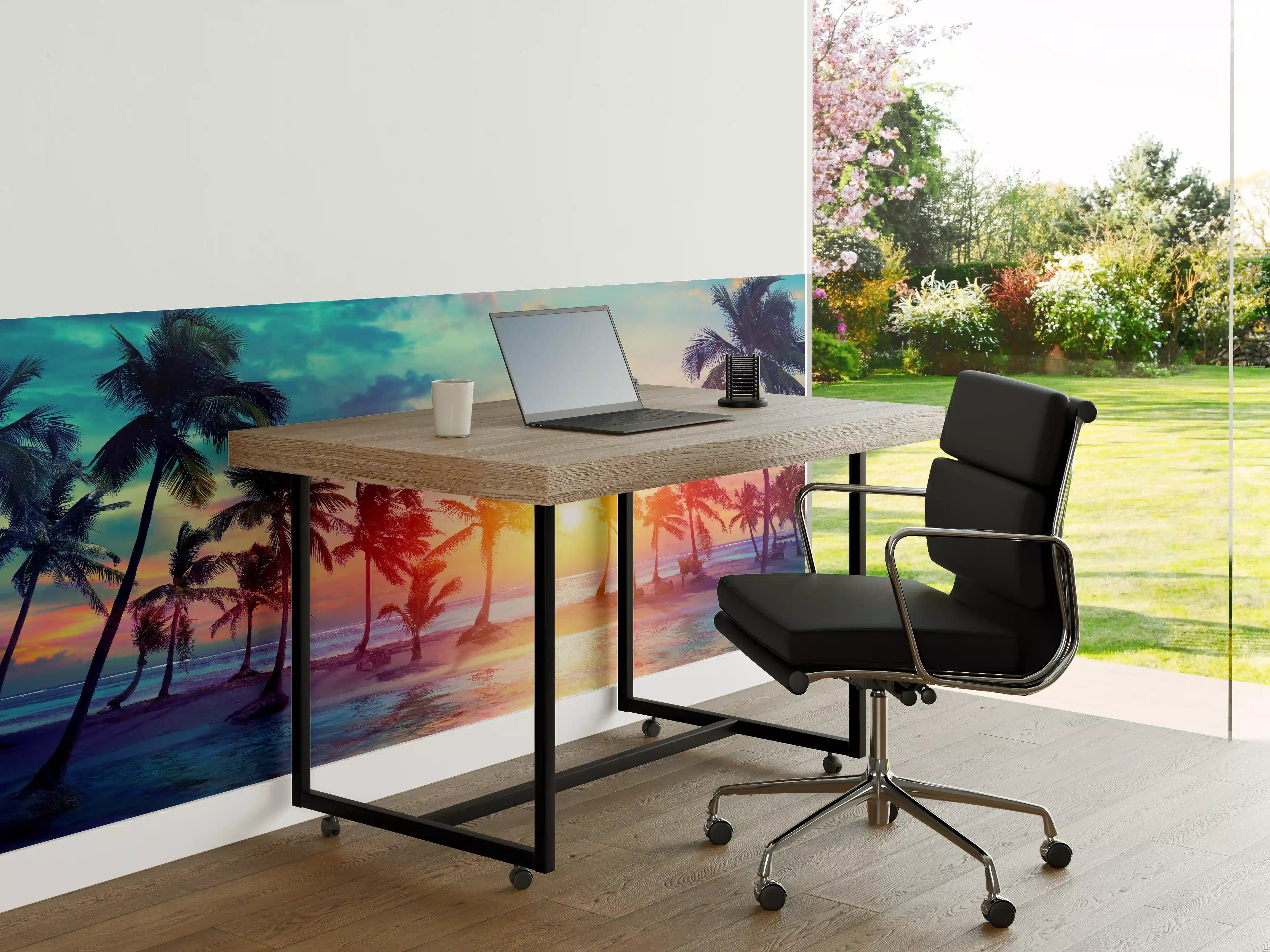 Büro Wandgestaltung - Palmen Silhouetten - Karibik