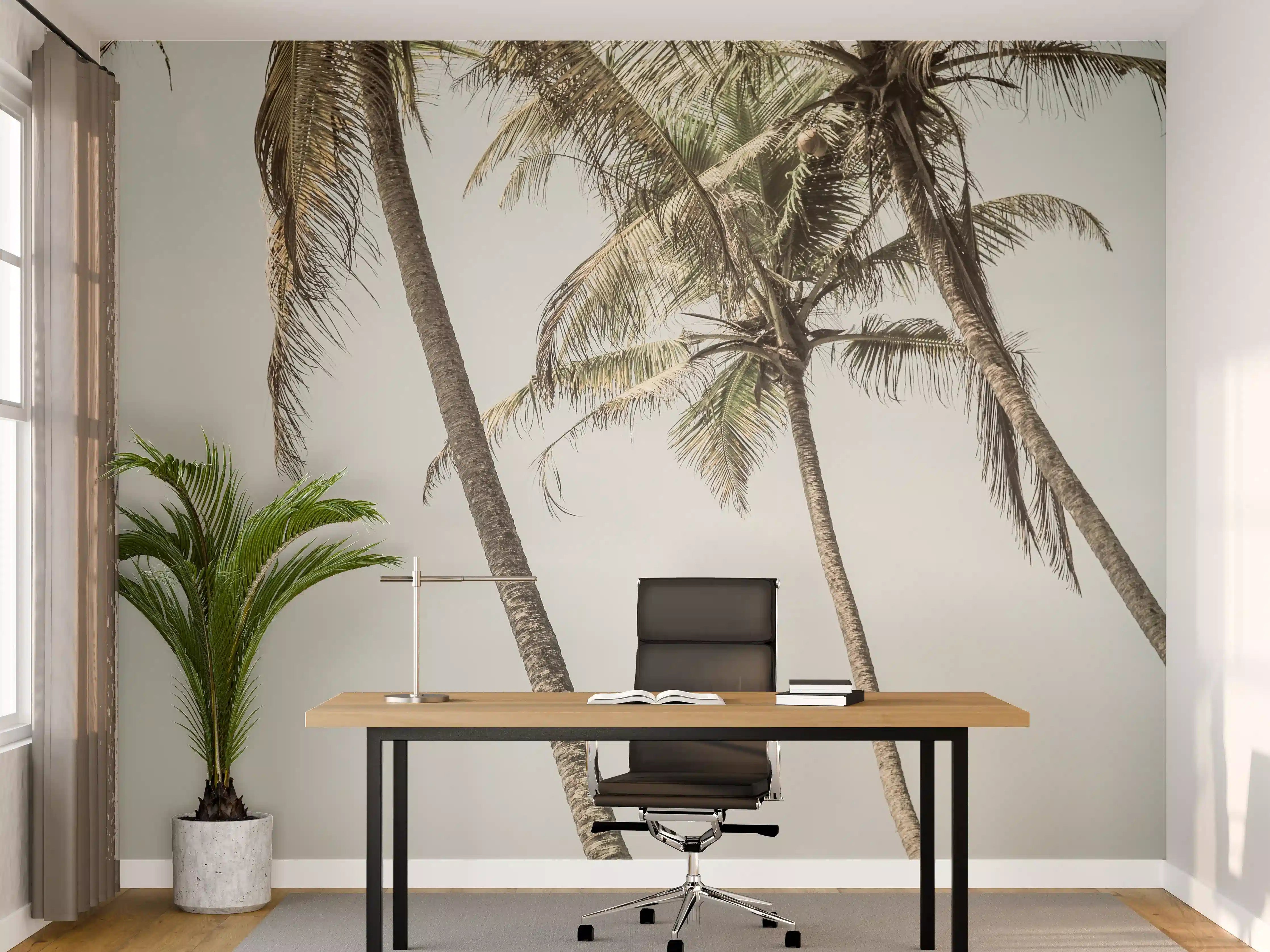 Büro Wandgestaltung - Palmen am Meer